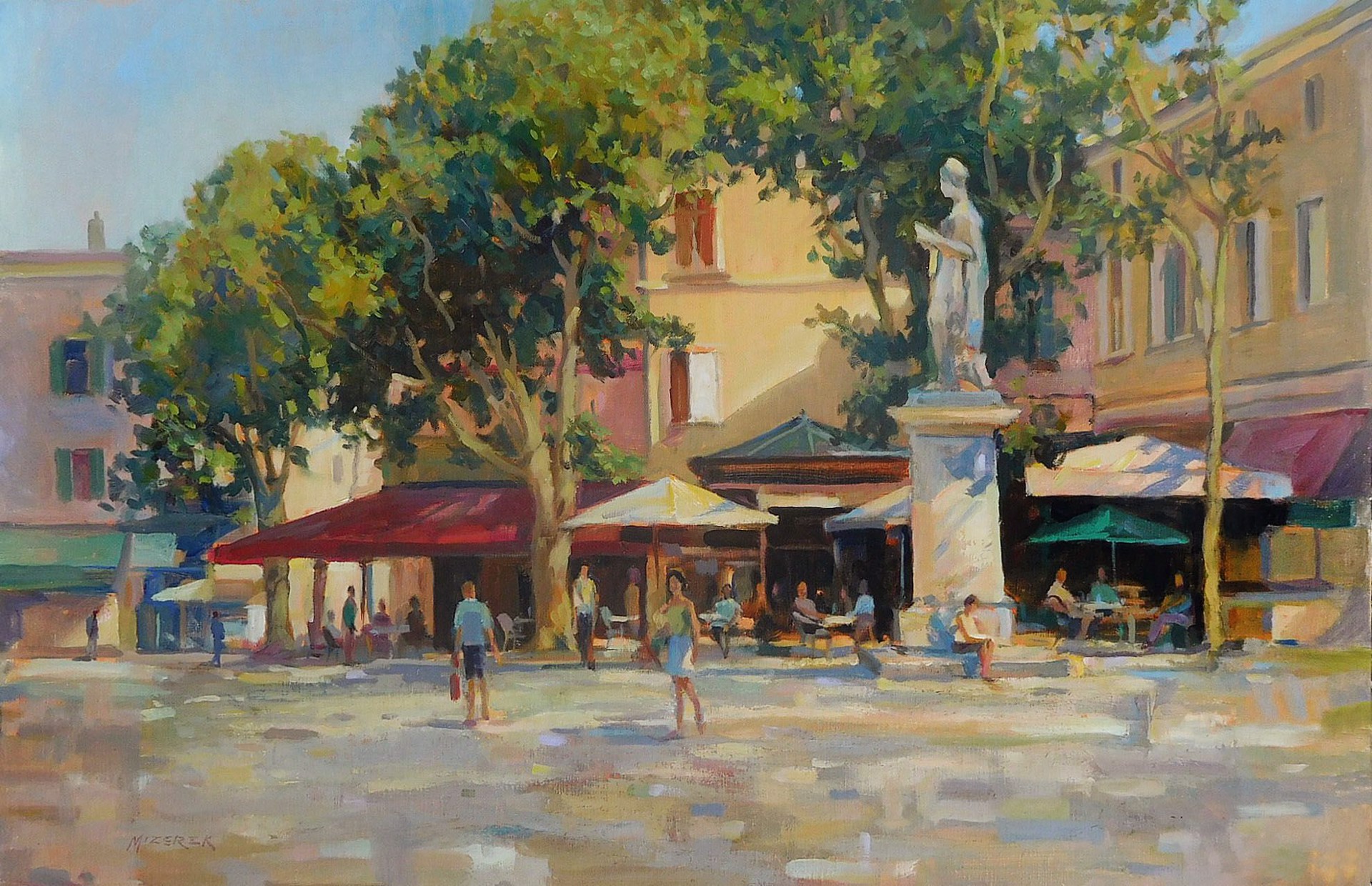 "Cafe Life in Aix-en-Provence" by Leonard Mizerek