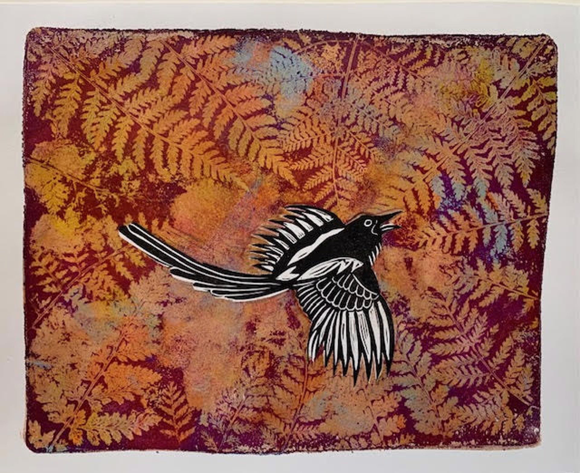 Magpie and Ferns by Fumi Matsumoto