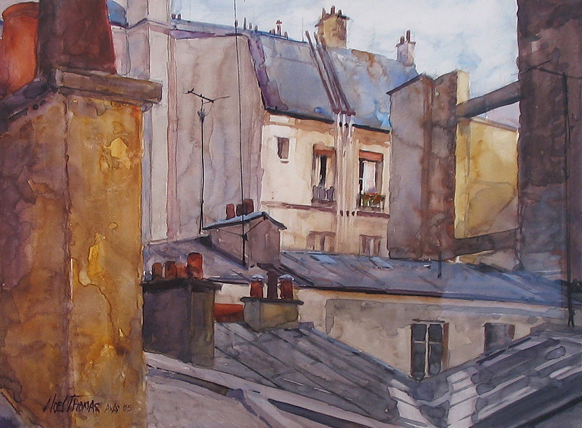 Paris Rooftops (small) by Noel Thomas