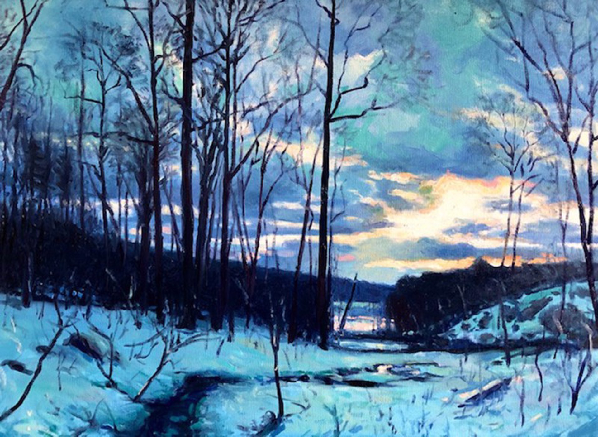 Irvington Winter Blues by Richard Rosenblatt