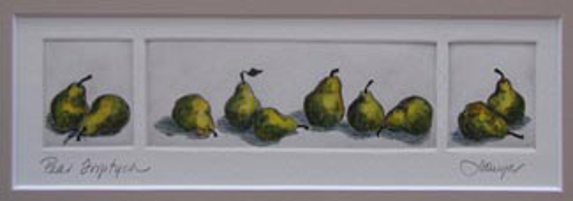 Pear Triptych (unframed) by Anne Sawyer