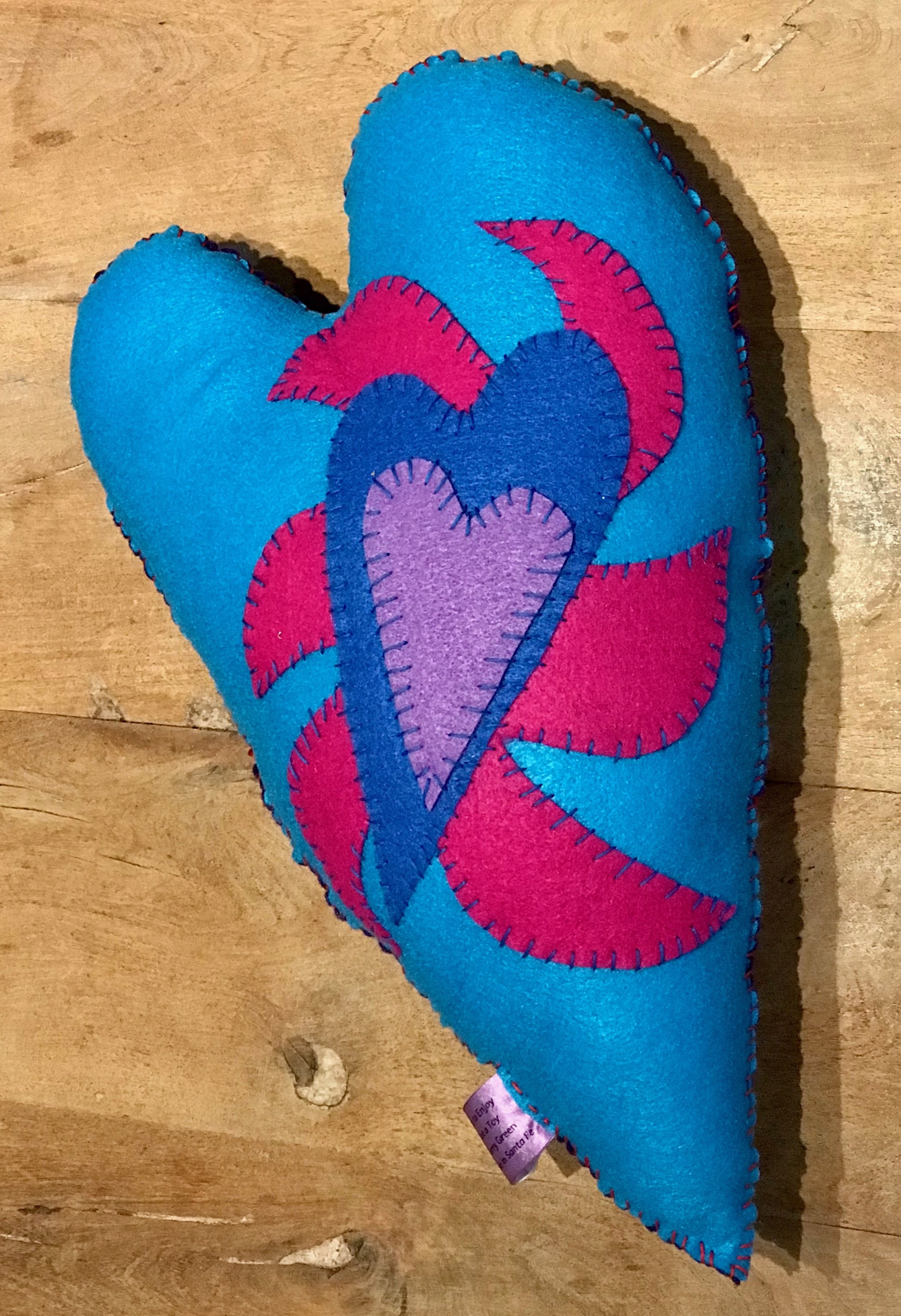 Soft Heart Turquoise and Dark Purple by Kerry Green