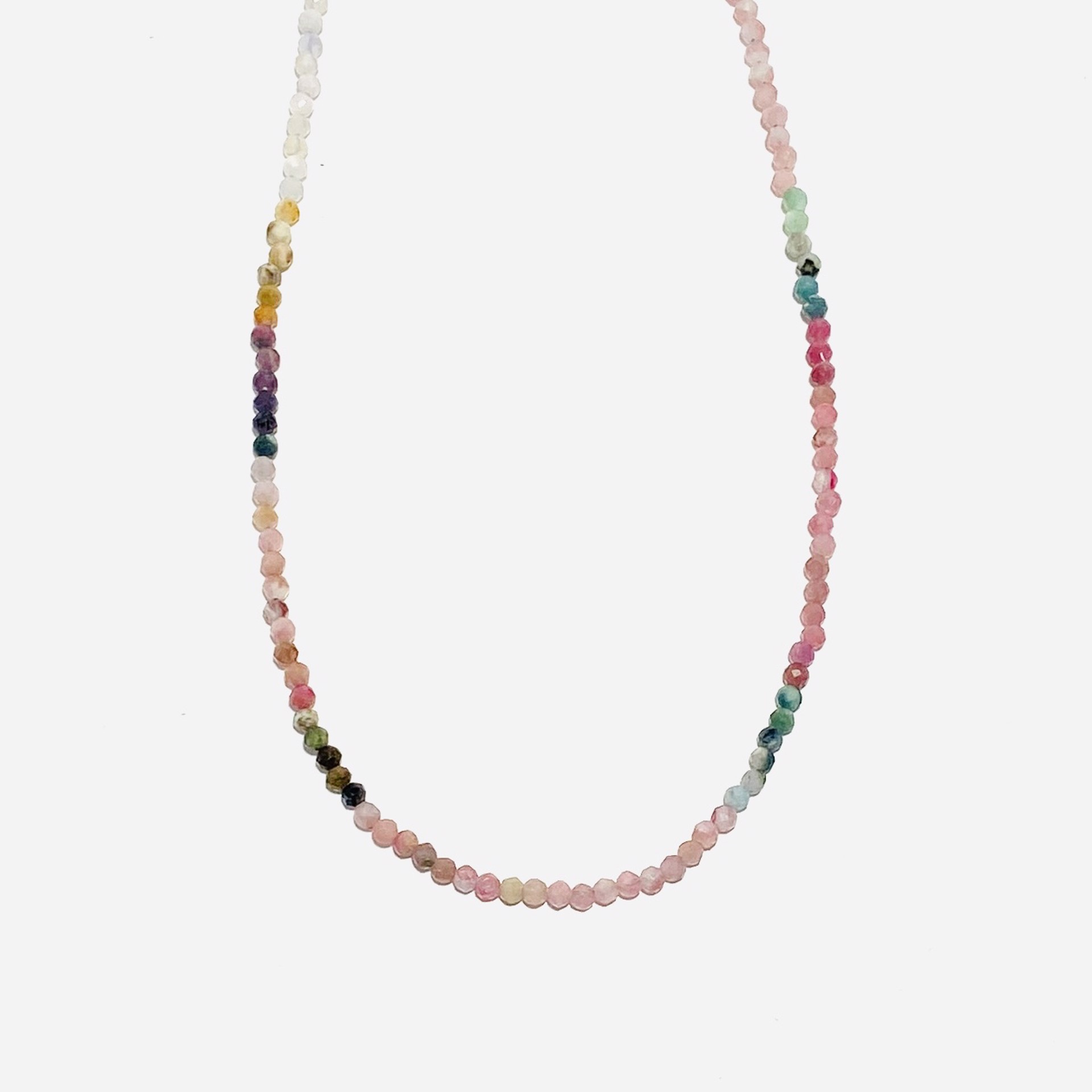 Tiny Muli-colored Tourmaline Necklace by Nance Trueworthy
