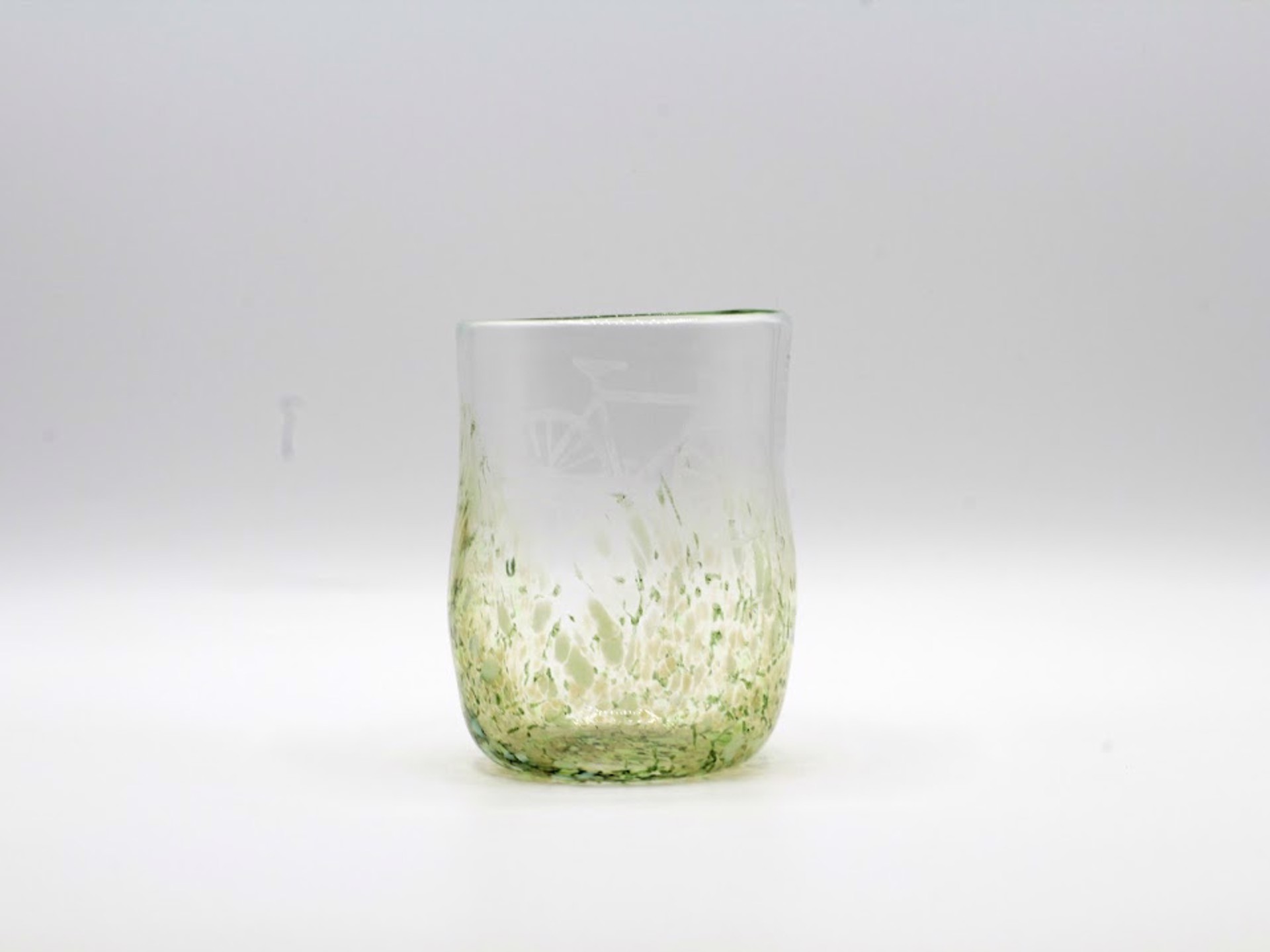 Bicycle Hand Blown Glass Cup - Green by Katie Sisum