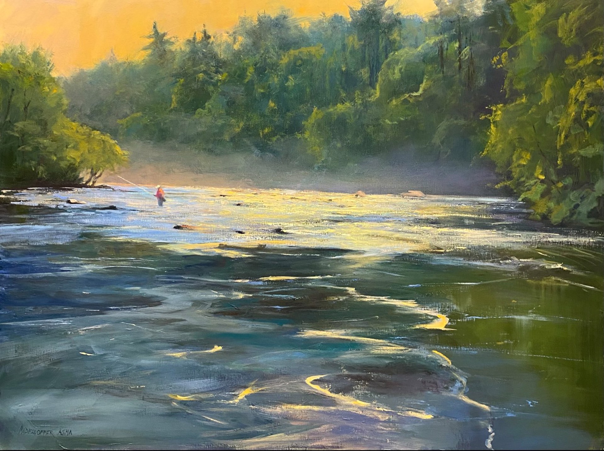 River Fisherman by Debra Nadelhoffer