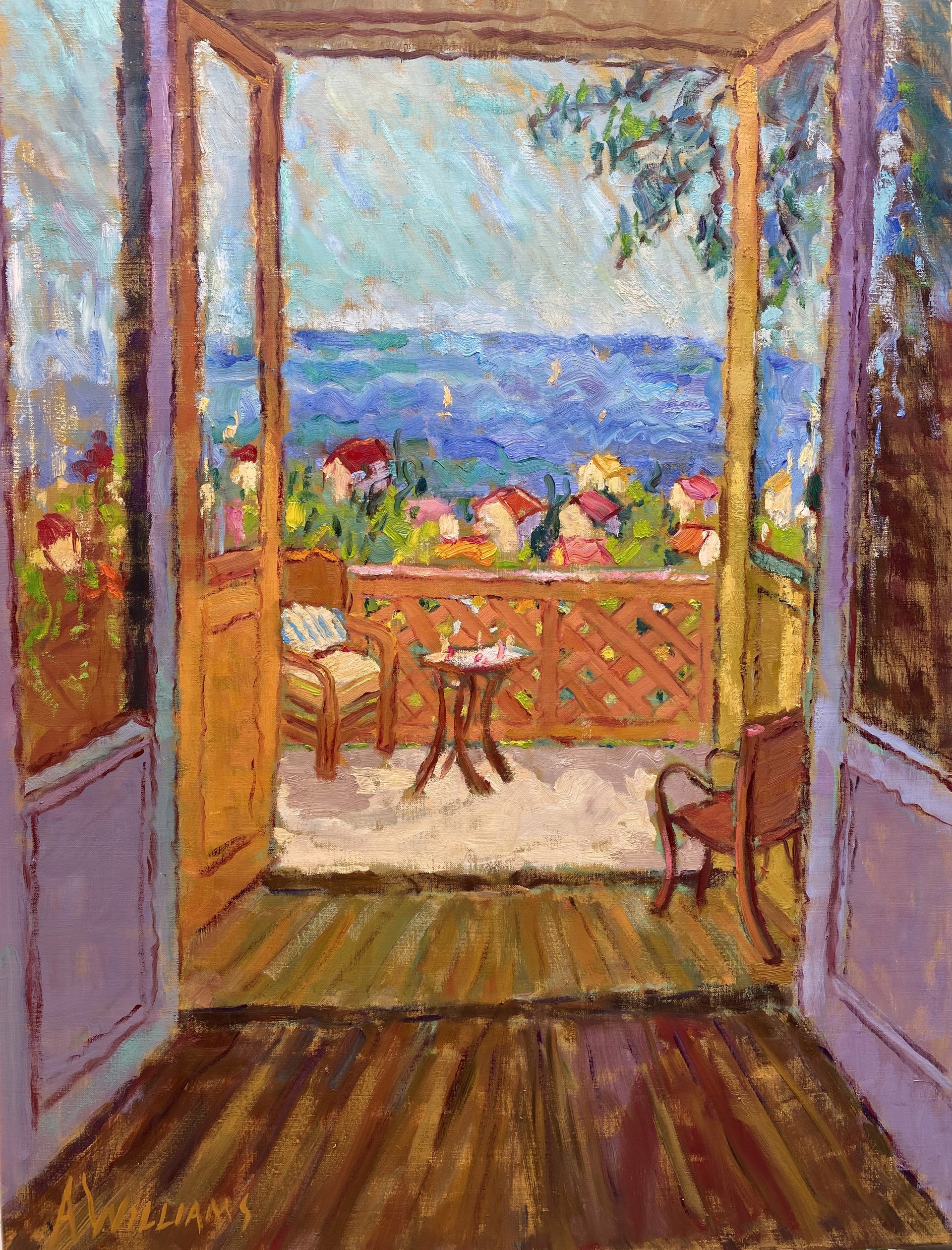 "Allure of Saint Tropez" original oil painting by Alice Williams