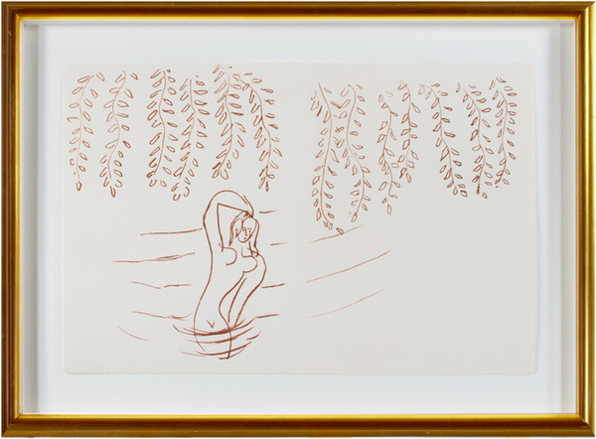 Nude Bather Under Willow Tree (from Florilege des Amours de Ronsard Portfolio) by Henri Matisse