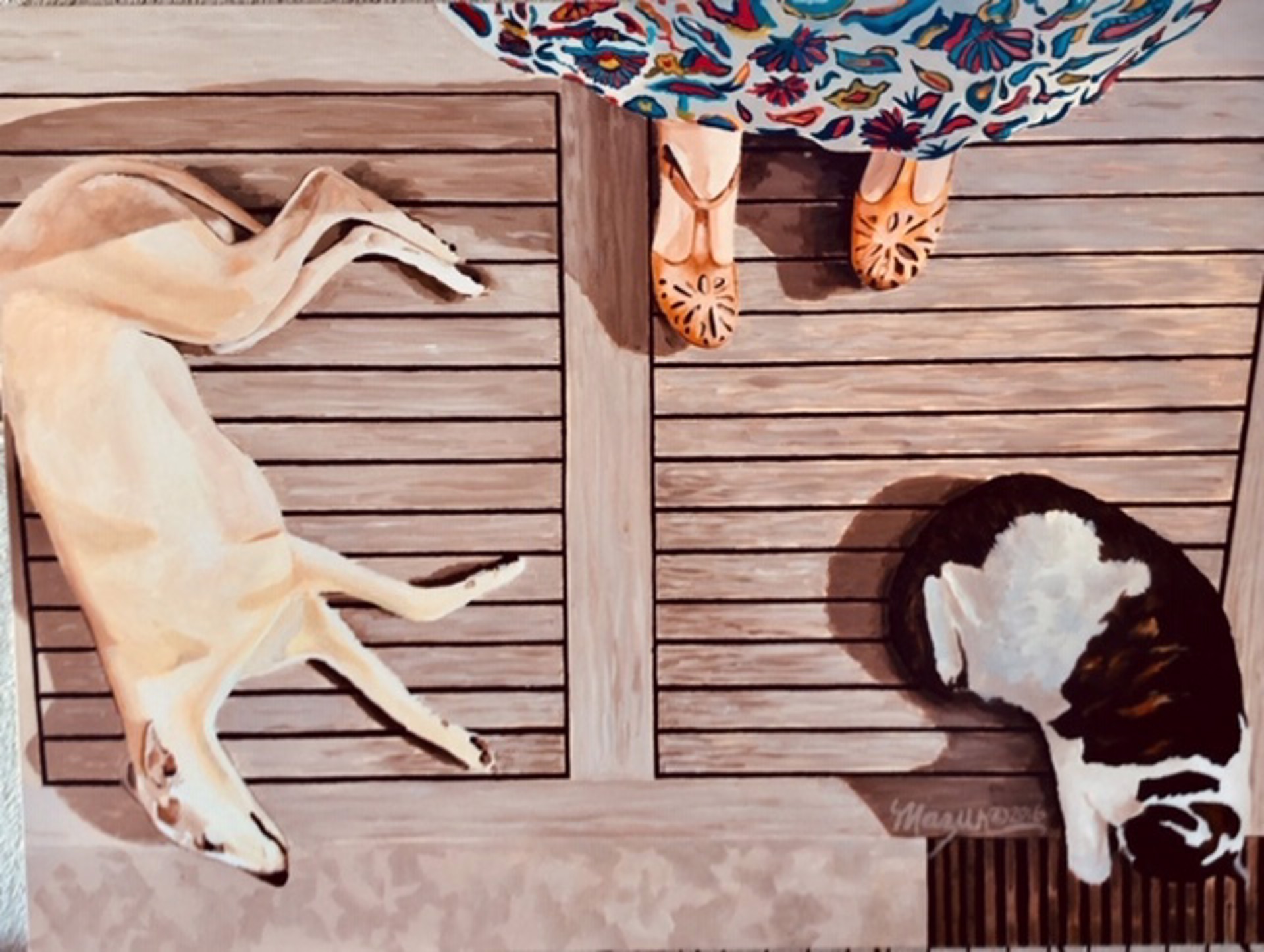Katie’s Fur Babies Original by Ruby Mazur