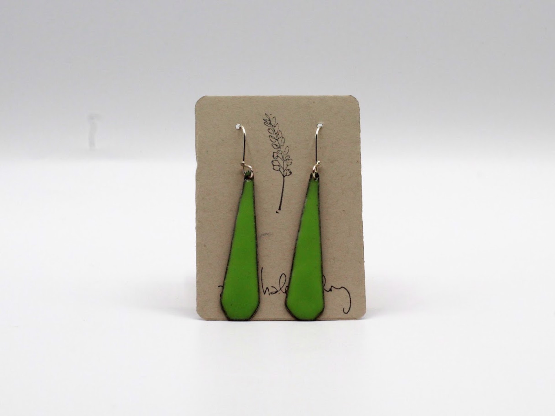 Petal Earrings - Green by April Hale