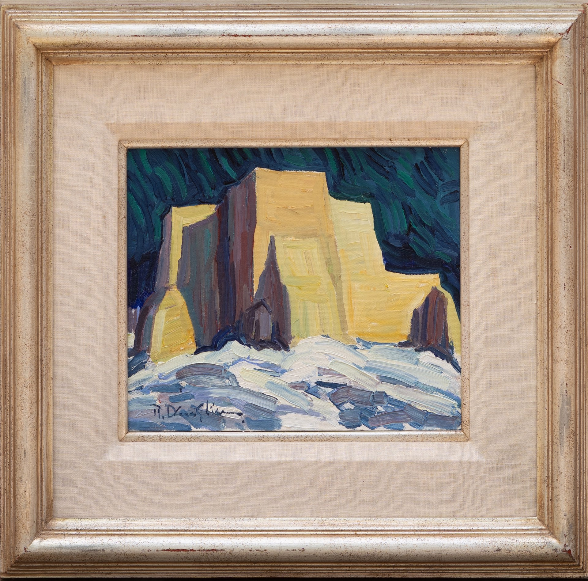 Night Snow by Robert Daughters (1929-2013)