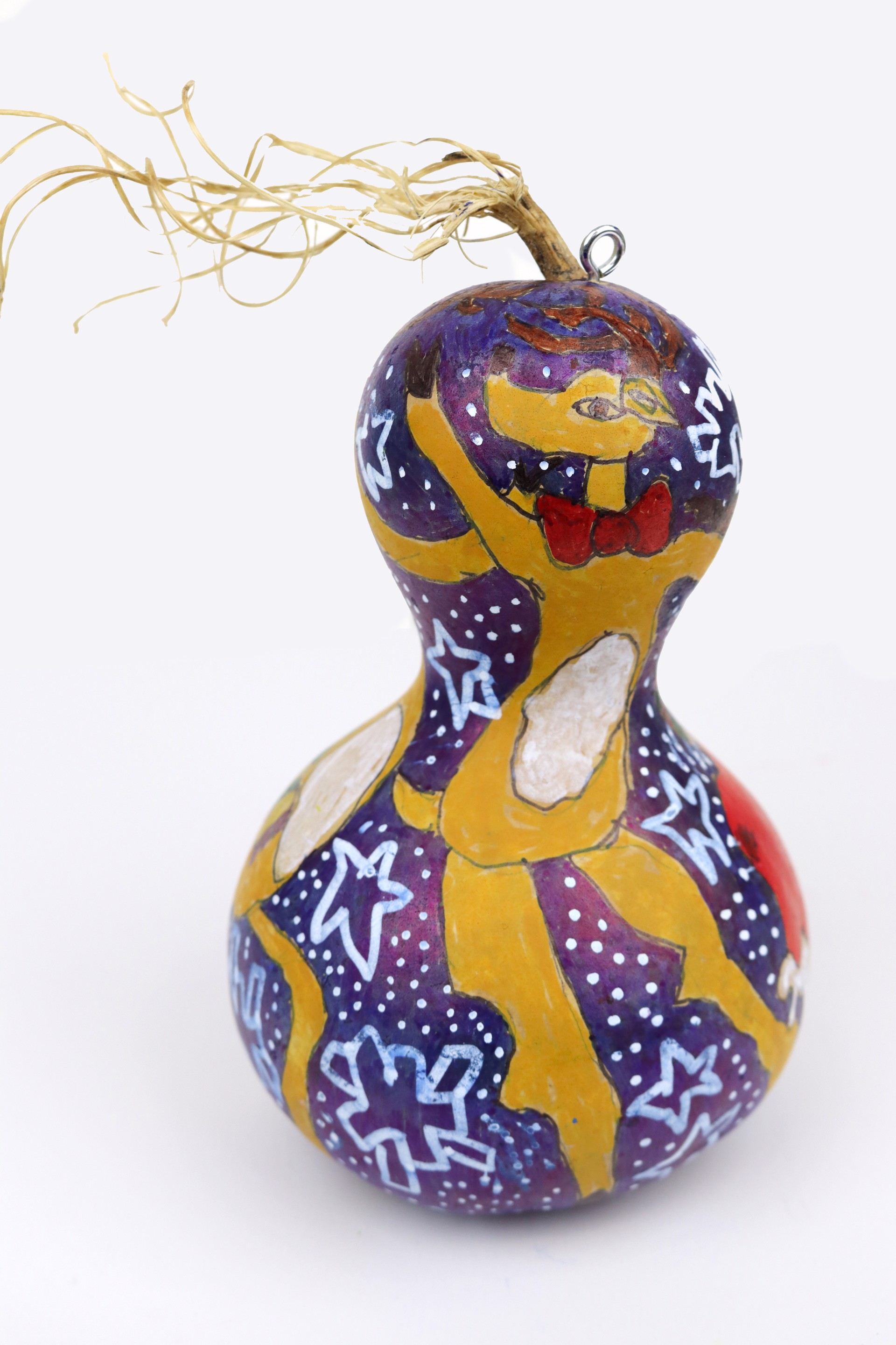 Dancing Reindeer (gourd ornament) by Vanessa Monroe