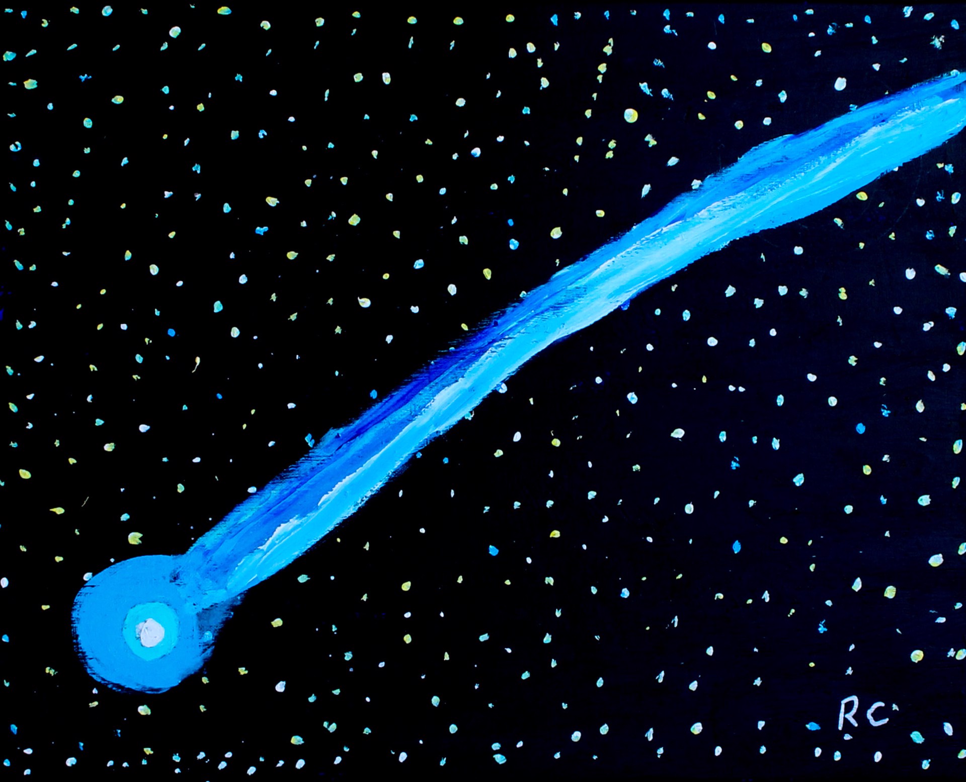 Comet Speeding Through Space  by Robert Corcoran