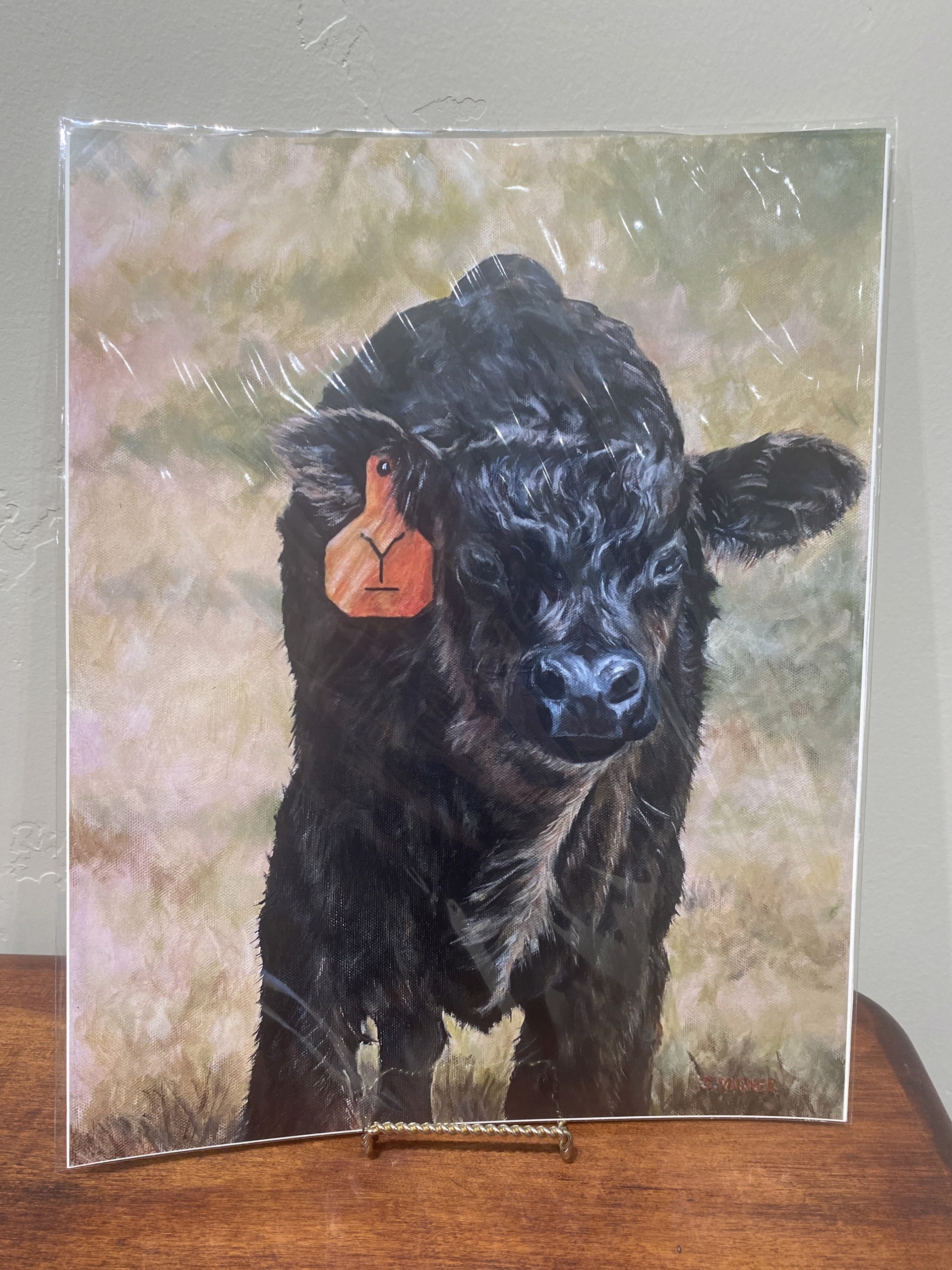 Calf on Young Ranch with Mat by Susie Varner