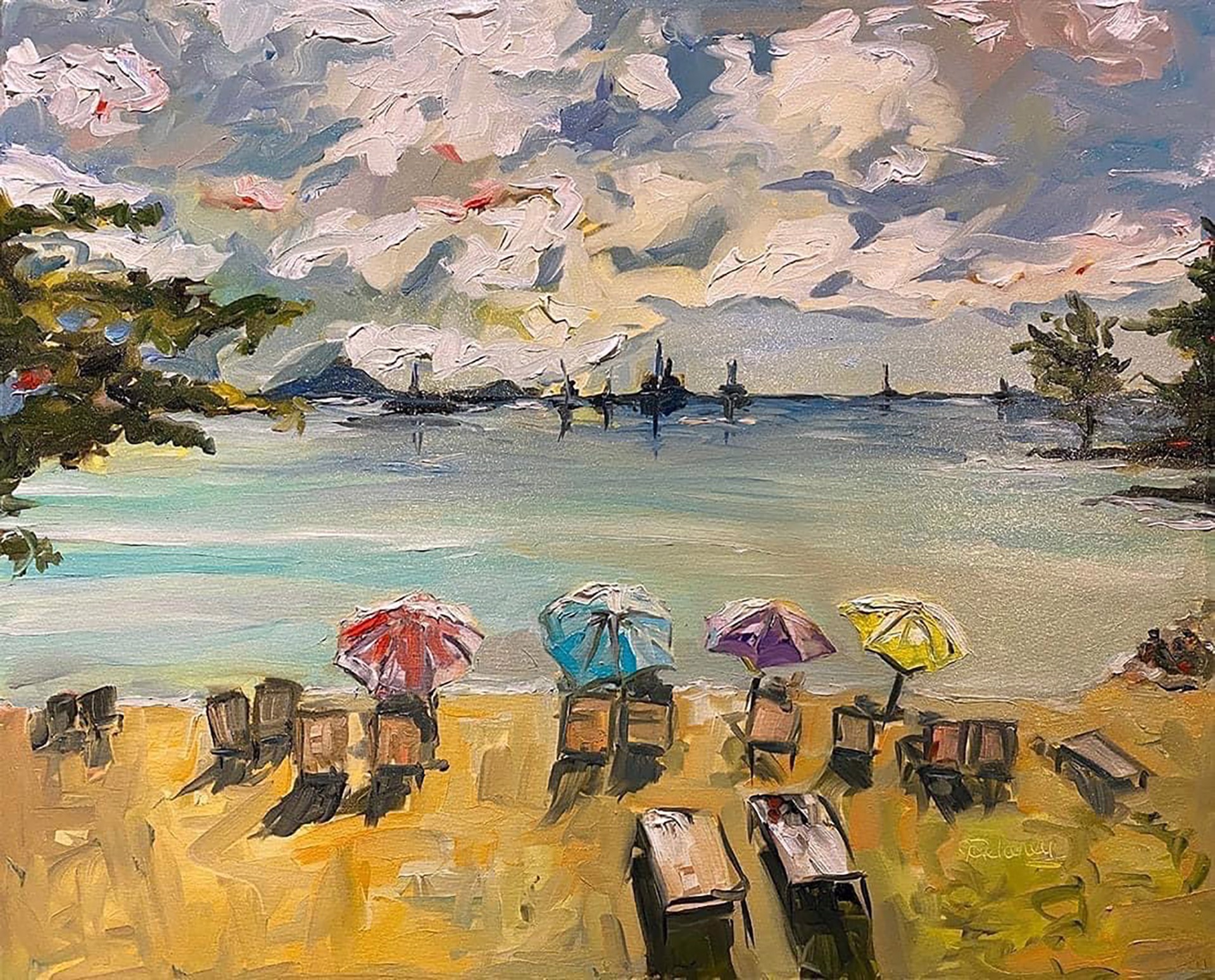 Beach Umbrellas by Jenn Delaney
