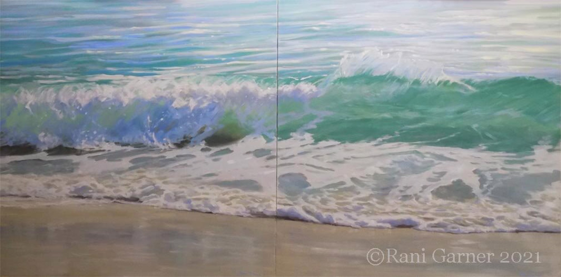 Healing Waves Diptych by Rani Garner