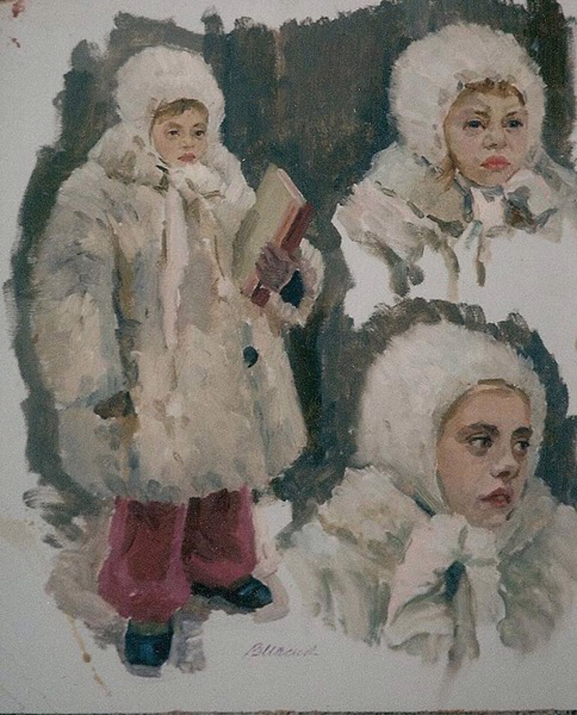 Young Girl in Winter by Vladimir Masik