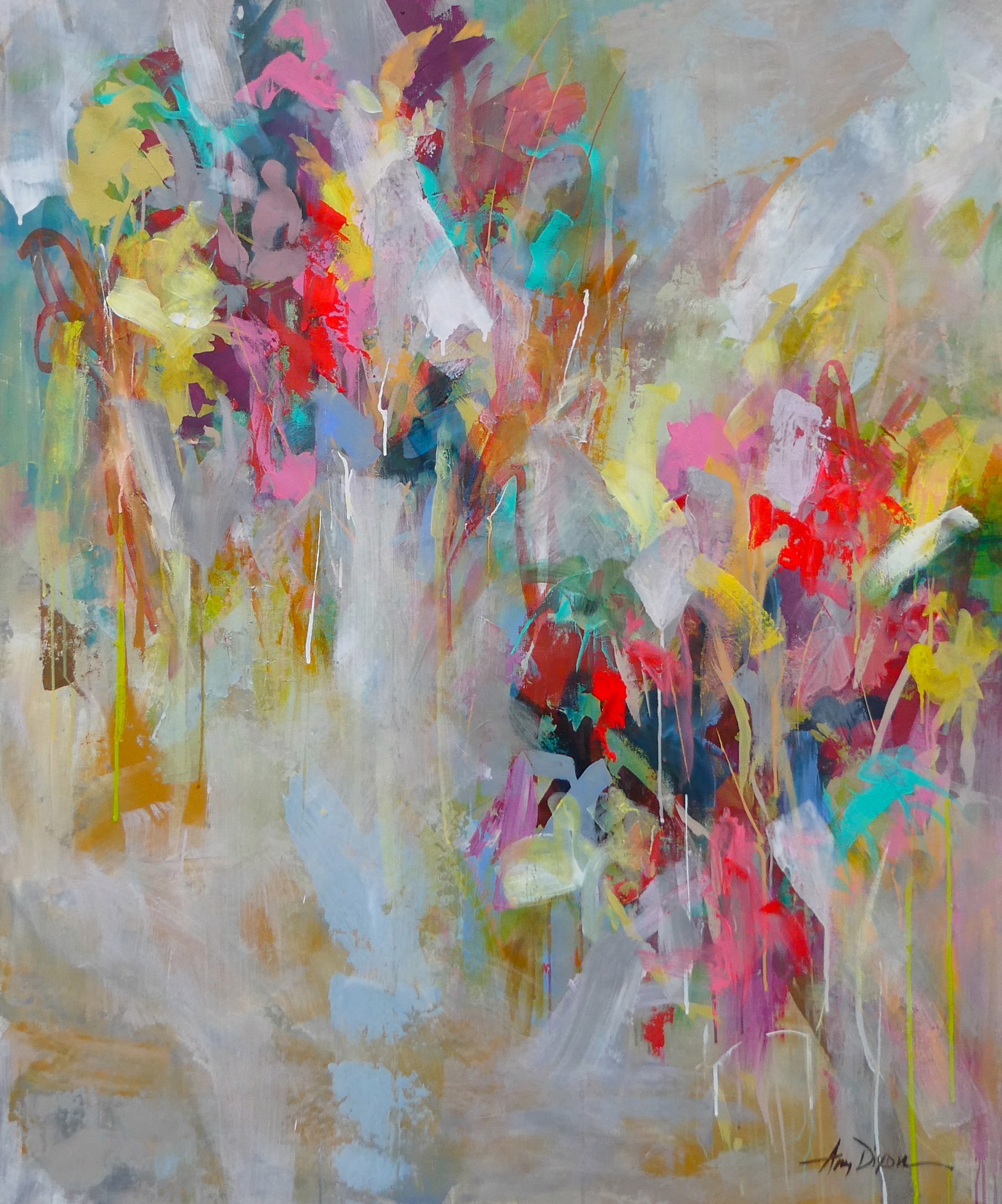 "Garden Alchemy" original mixed media painting by Amy Dixon