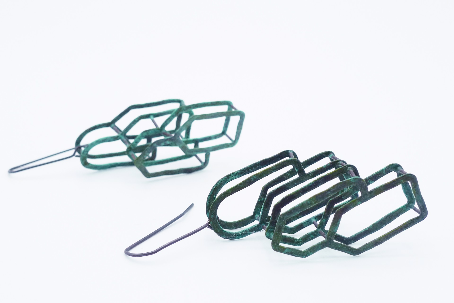 Triple Arch House Grid Earrings by Juan Fried