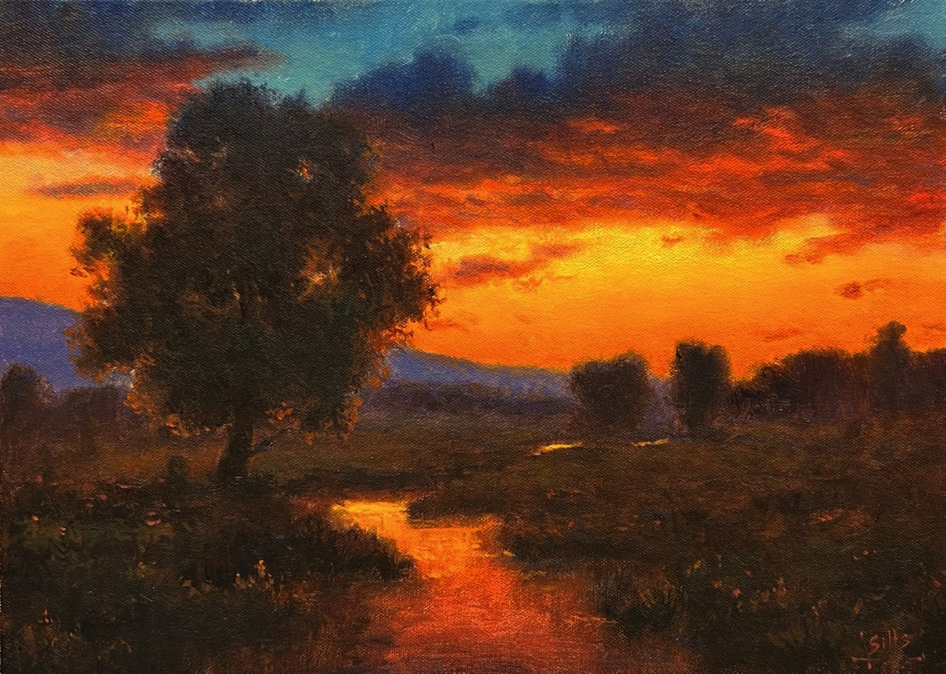Fiery Sunset by John Brandon Sills