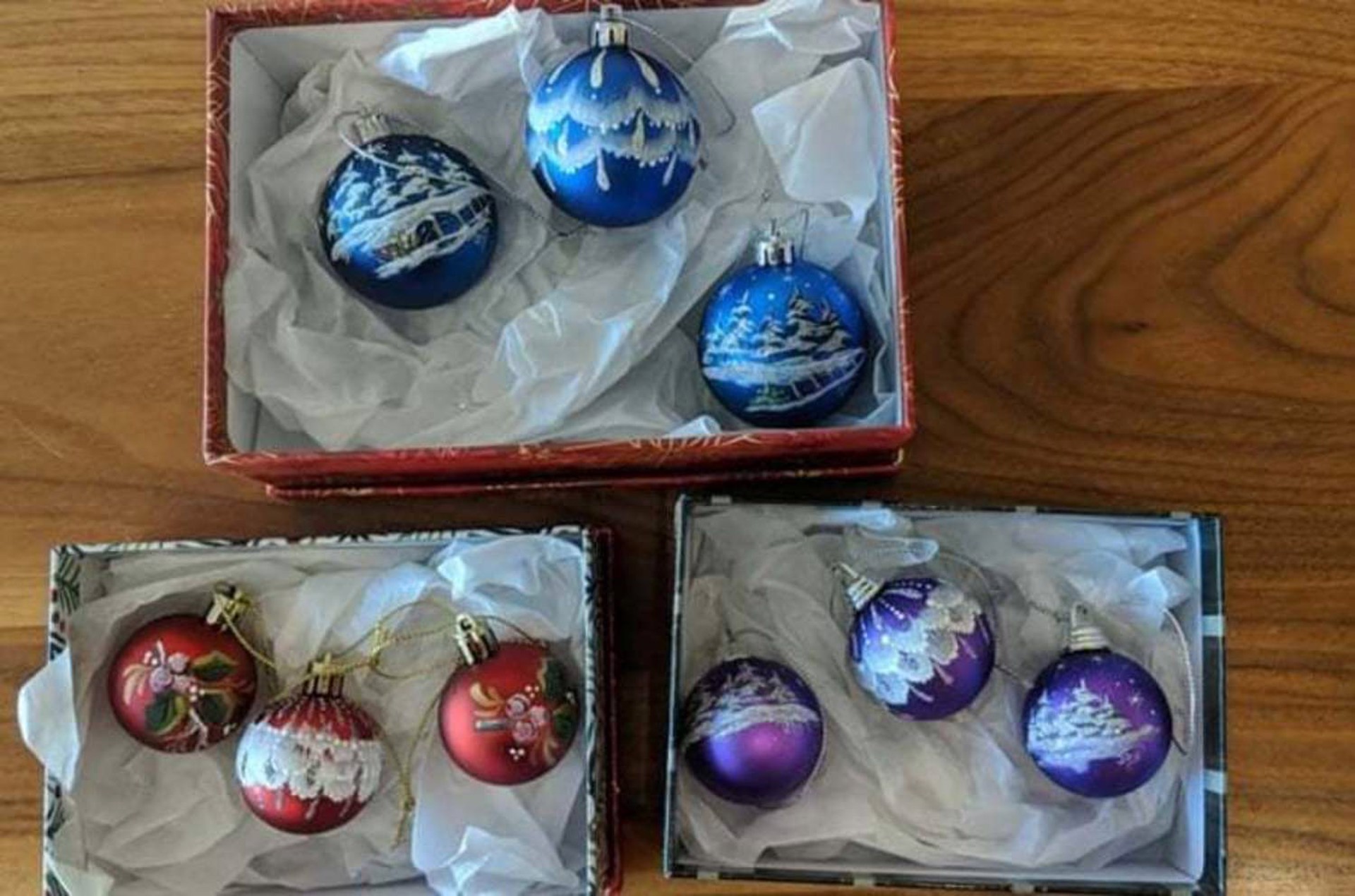 Small Christmas Balls (Set of Three) by Joy McCallister
