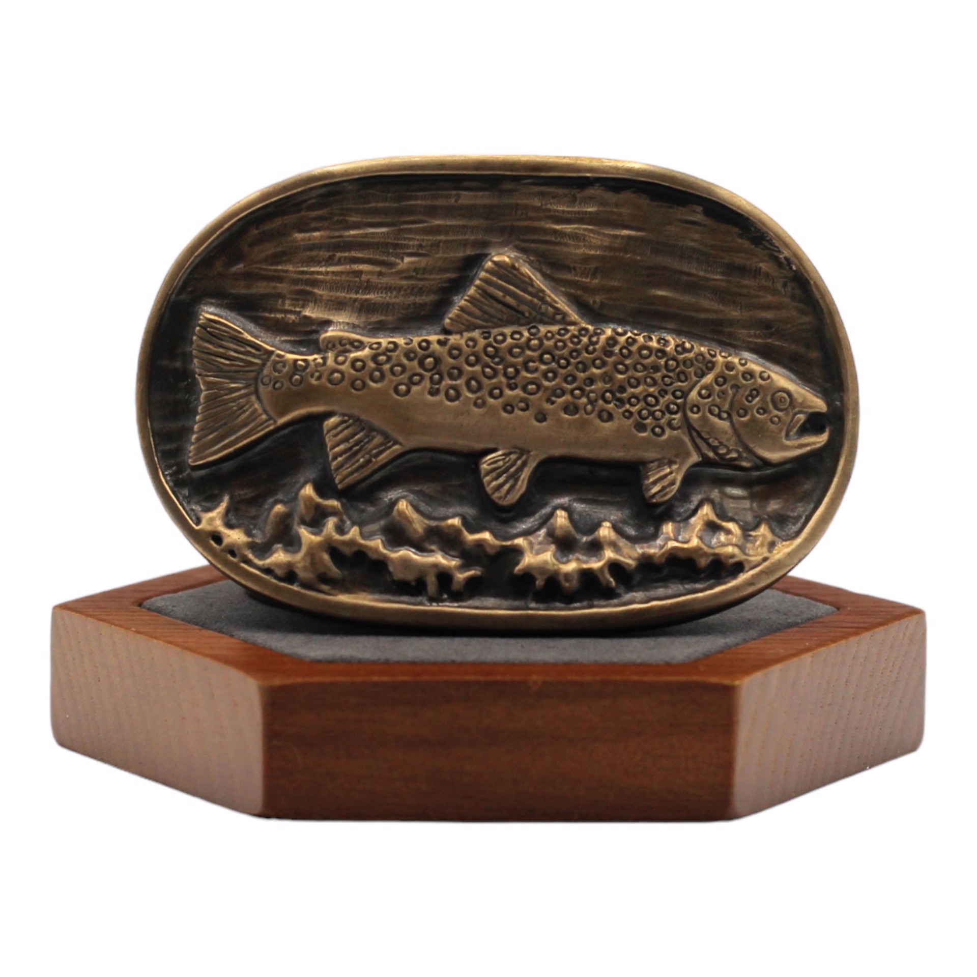 Bronze Trout Belt Buckle by Louisa Berky