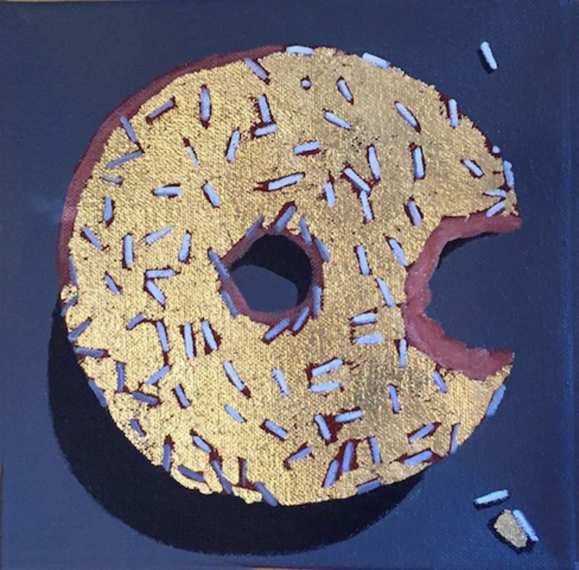 Gold Leaf with Sprinkles II by Terry Romero Paul
