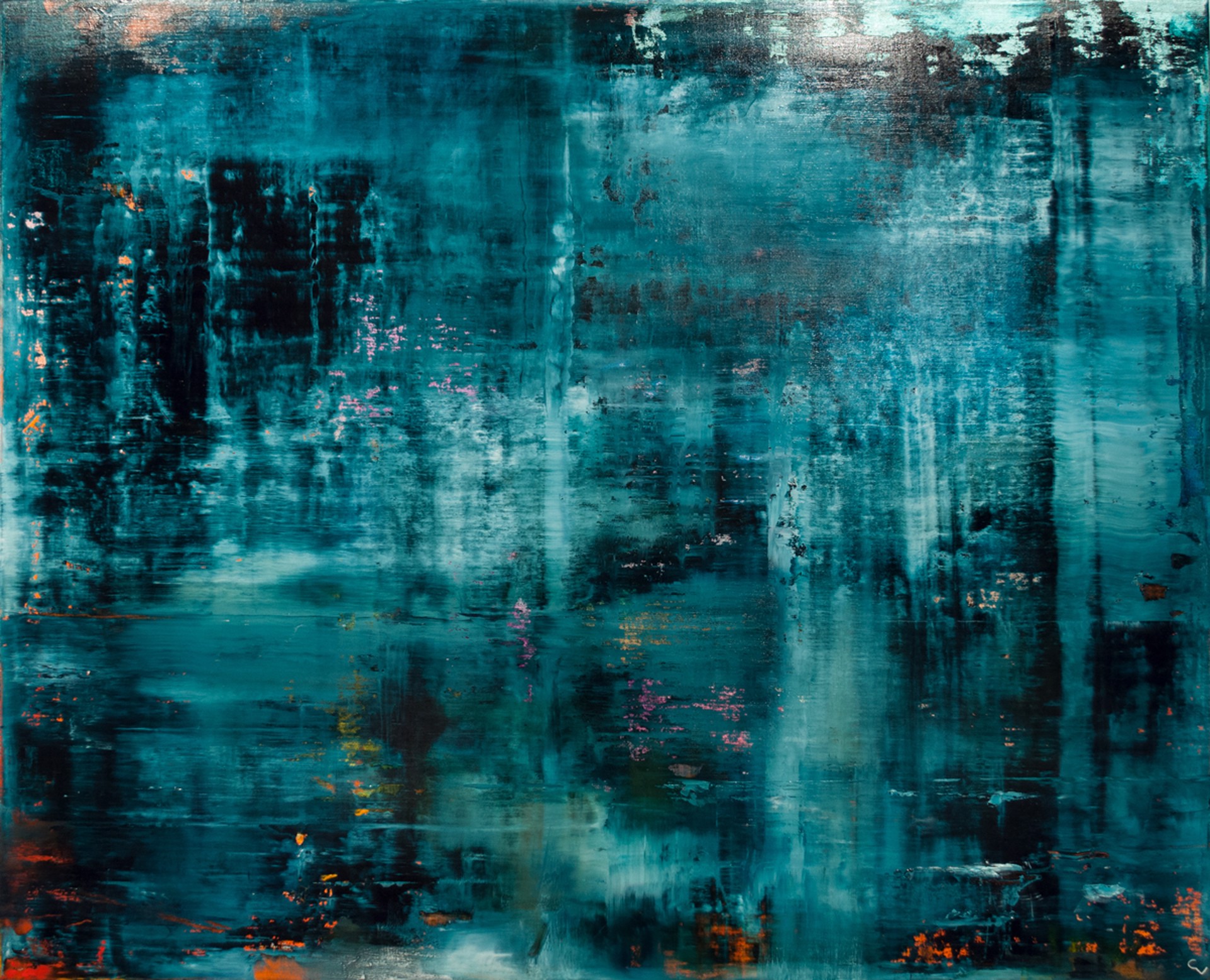 Aqua Abstract by Chris Veeneman