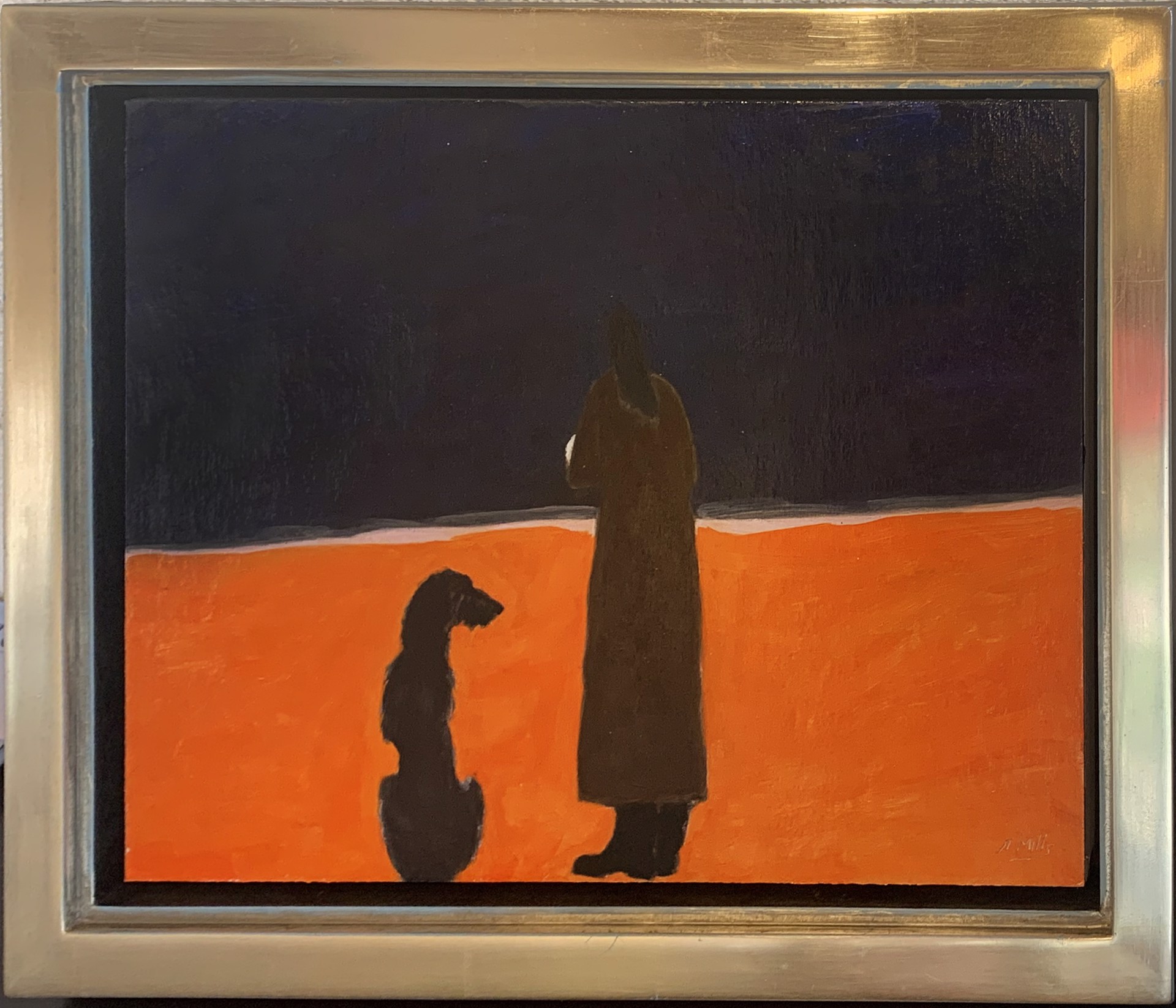 Walking To The Sea/Orange And Wolfhound  by Gigi Mills