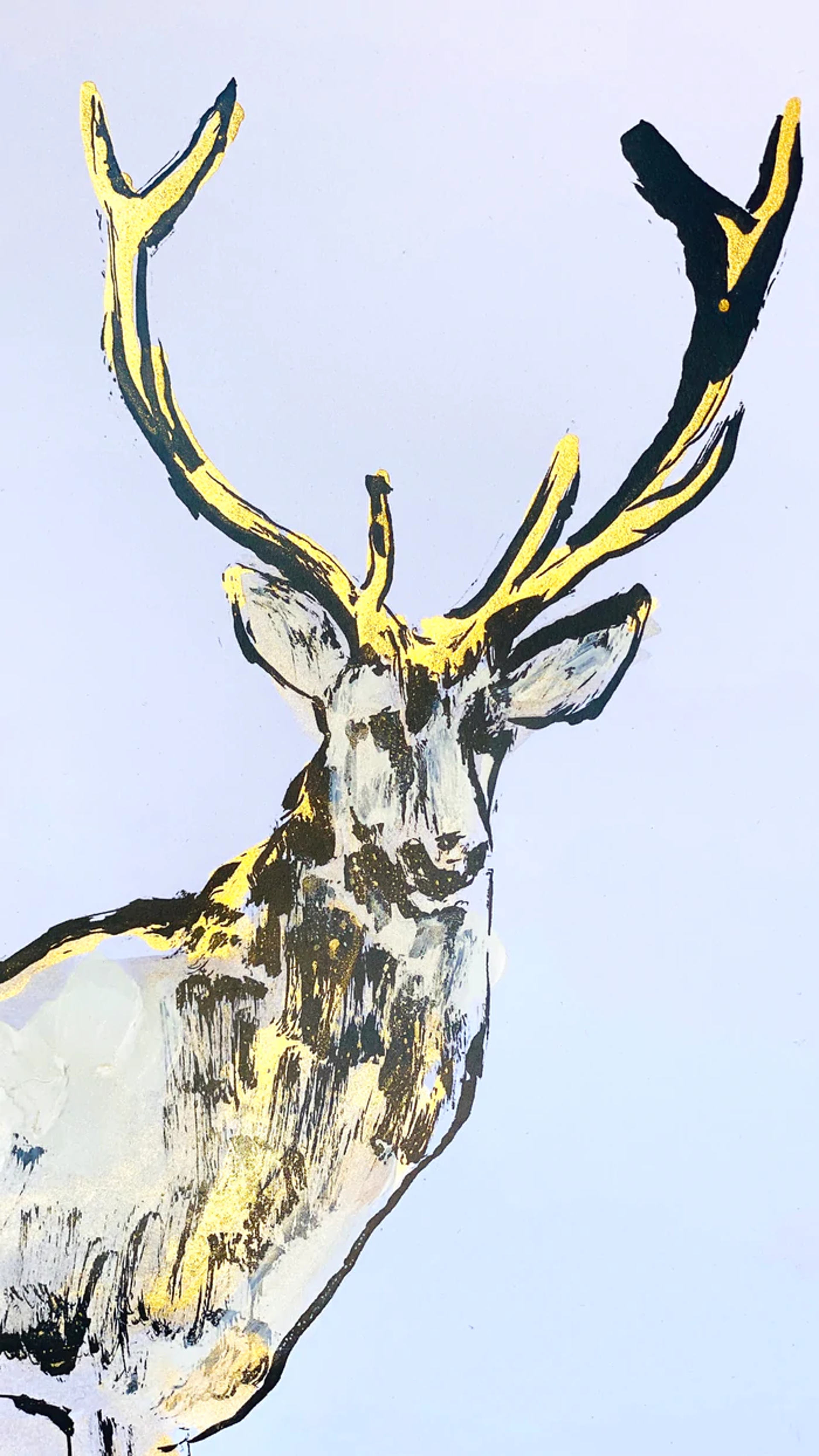 Gold Dappled Stag, Right by Anne-Louise Ewen