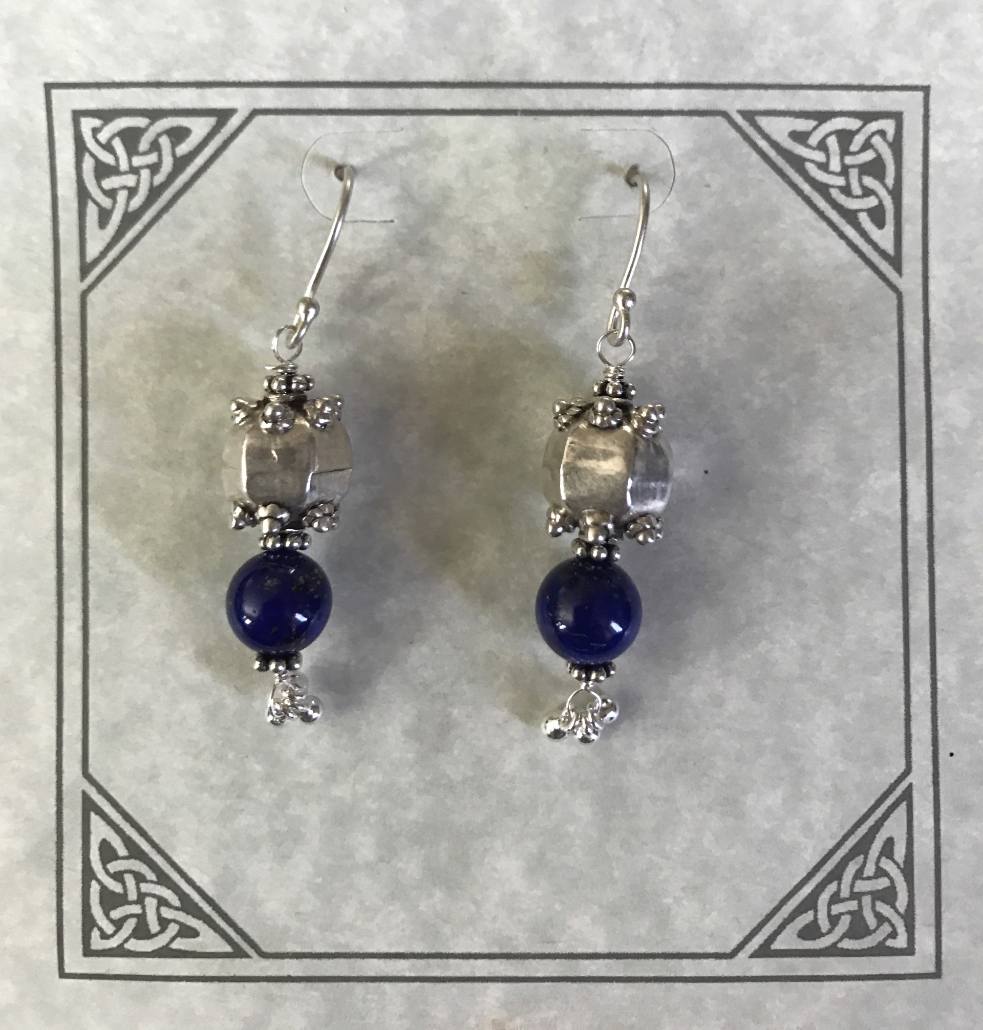 Earrings - Lapis Lazuli & Sterling Silver  #8021 by Bonnie Jaus