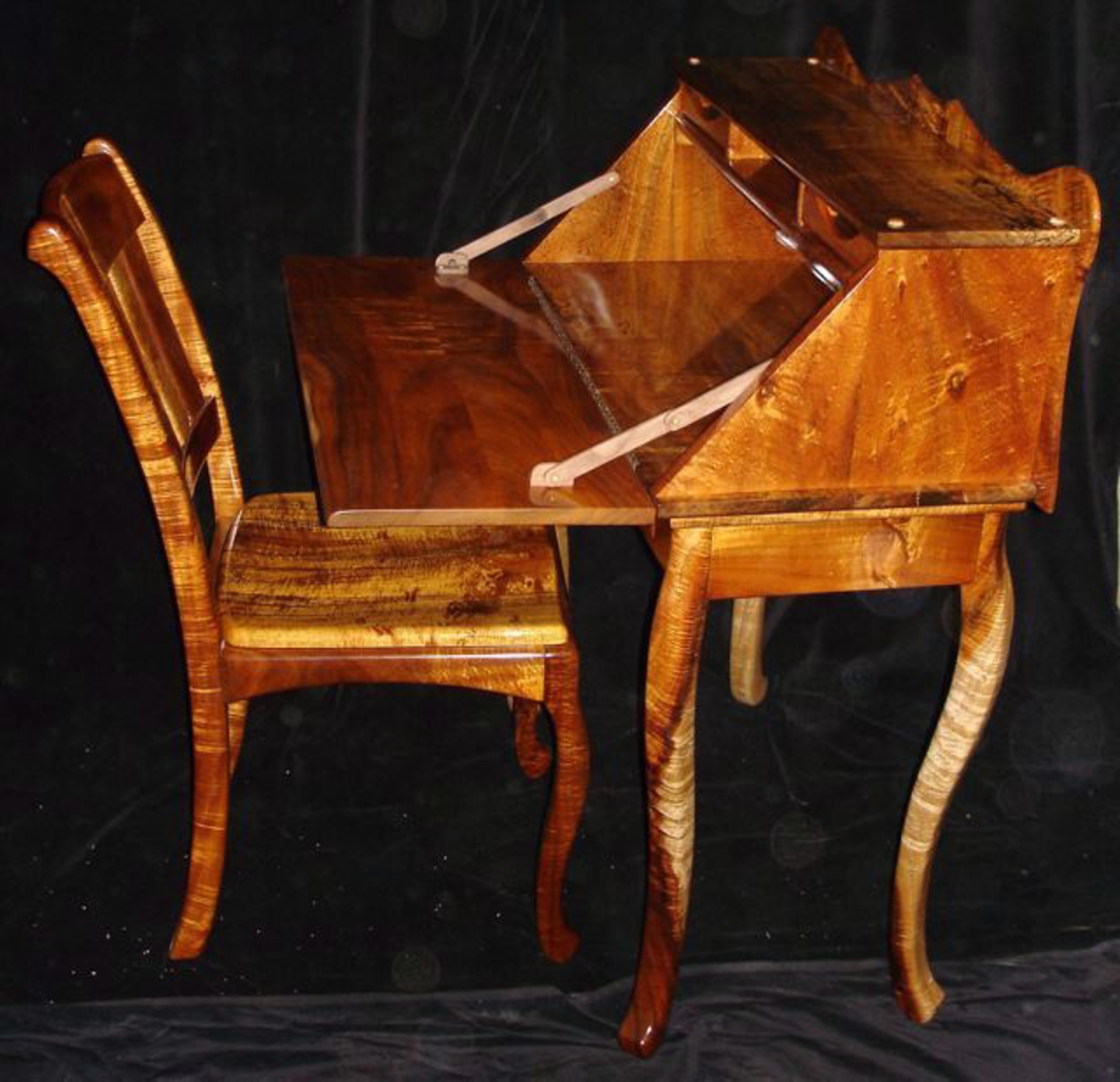 Koa Desk Chair by Greg Blomgren Bill Wyland Galleries Lahaina LLC