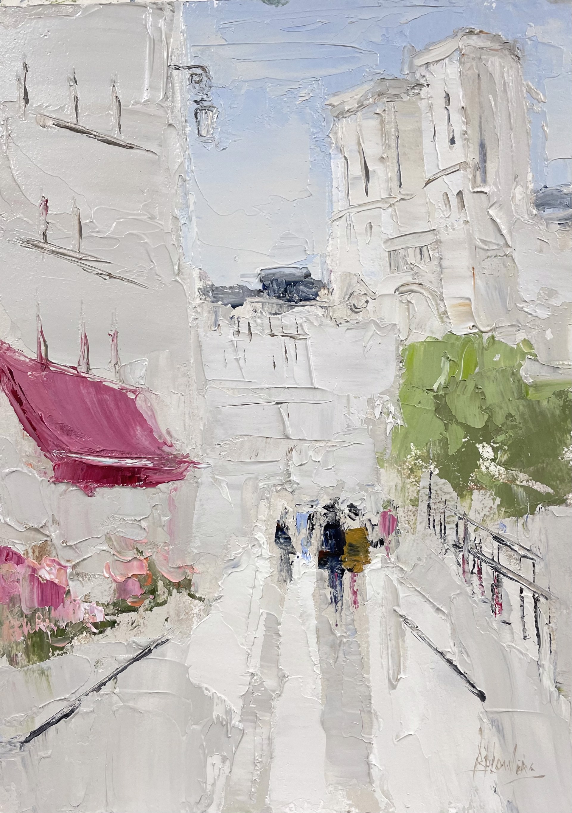 Towards Notre Dame, Paris by Barbara Flowers