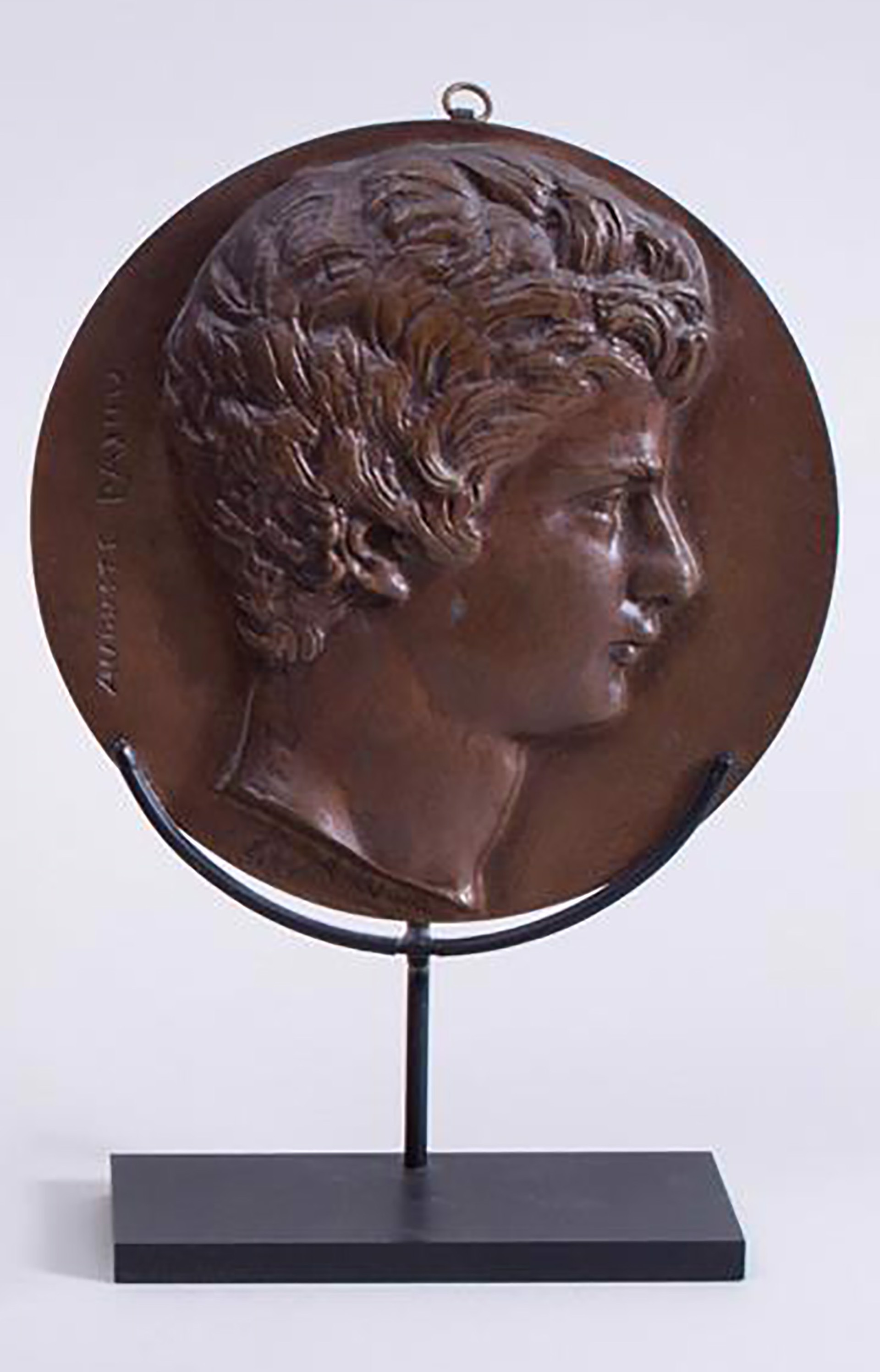 BRONZE RONDEL OF AUGUSTIN PAJOU by David D'Angers