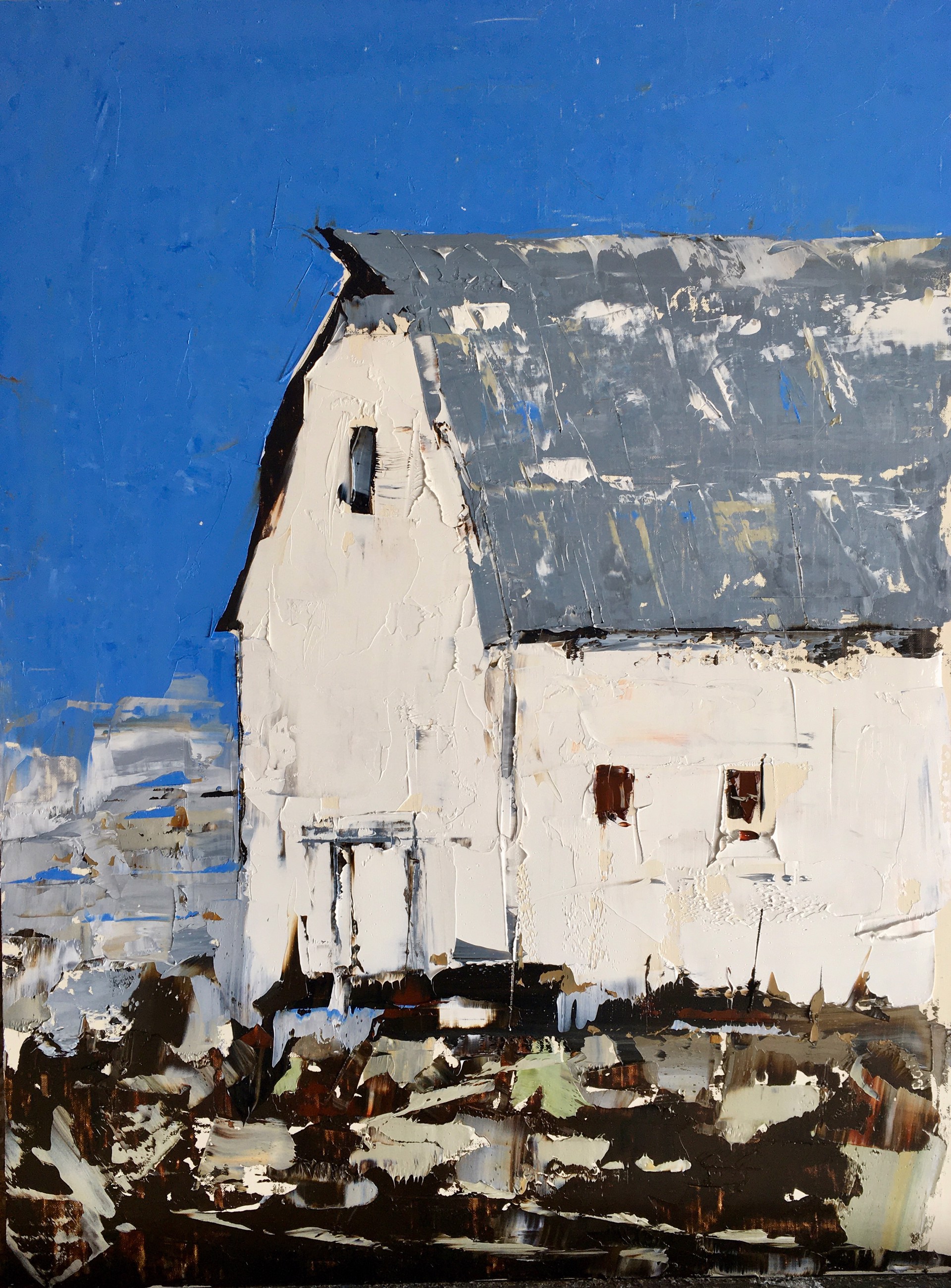White Barn (SOLD) by SANDRA PRATT