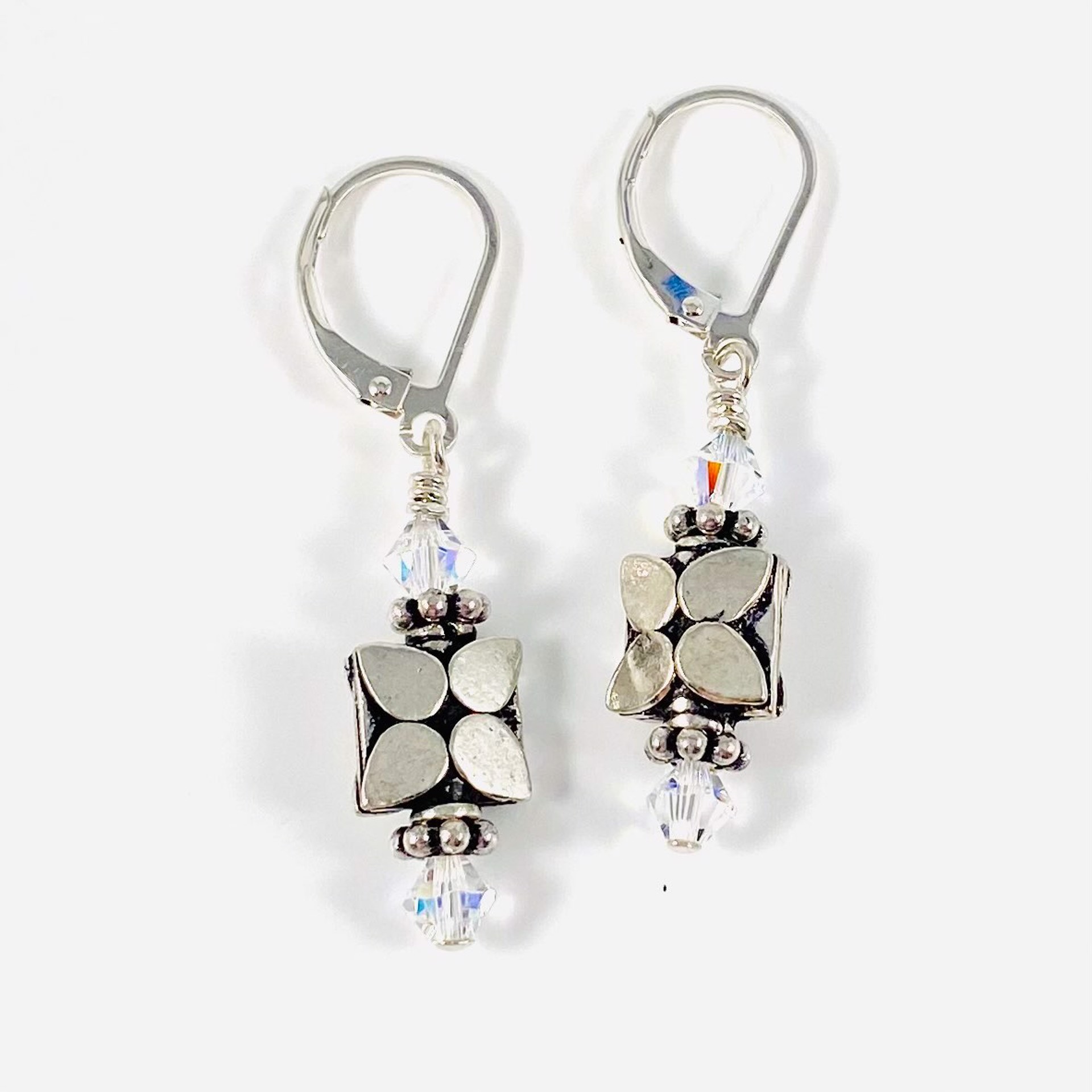 Silver and Crystal Earrings SHOSH21-7 by Shoshannah Weinisch