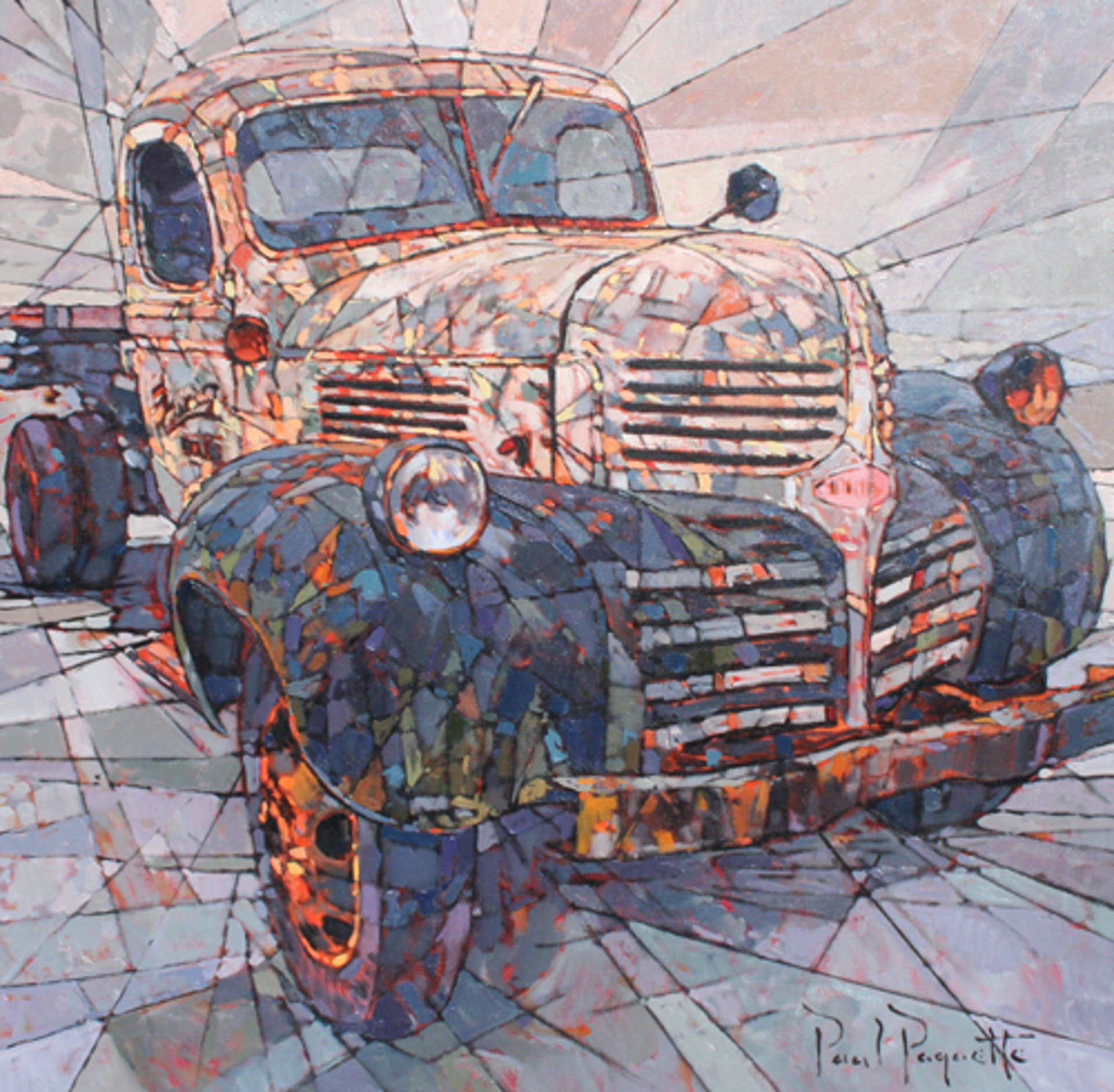 Fractured Dodge (Slim Canvas) by Paul Paquette