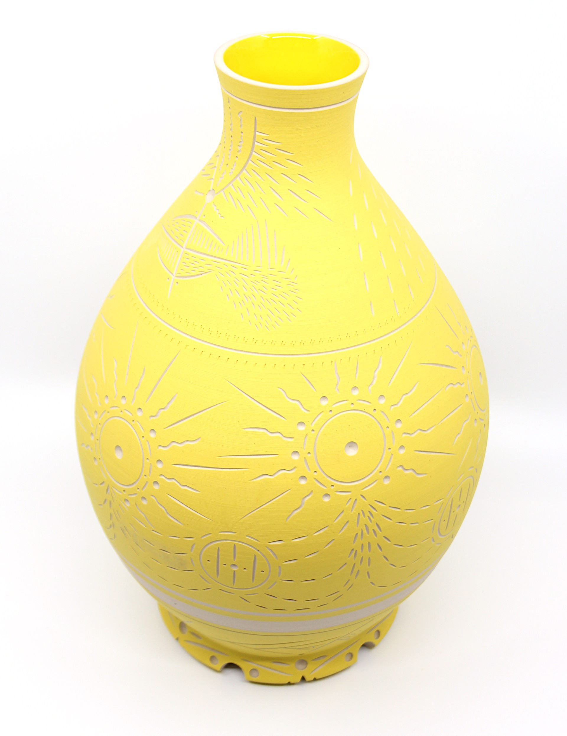 Large Yellow Vase by Chris Casey