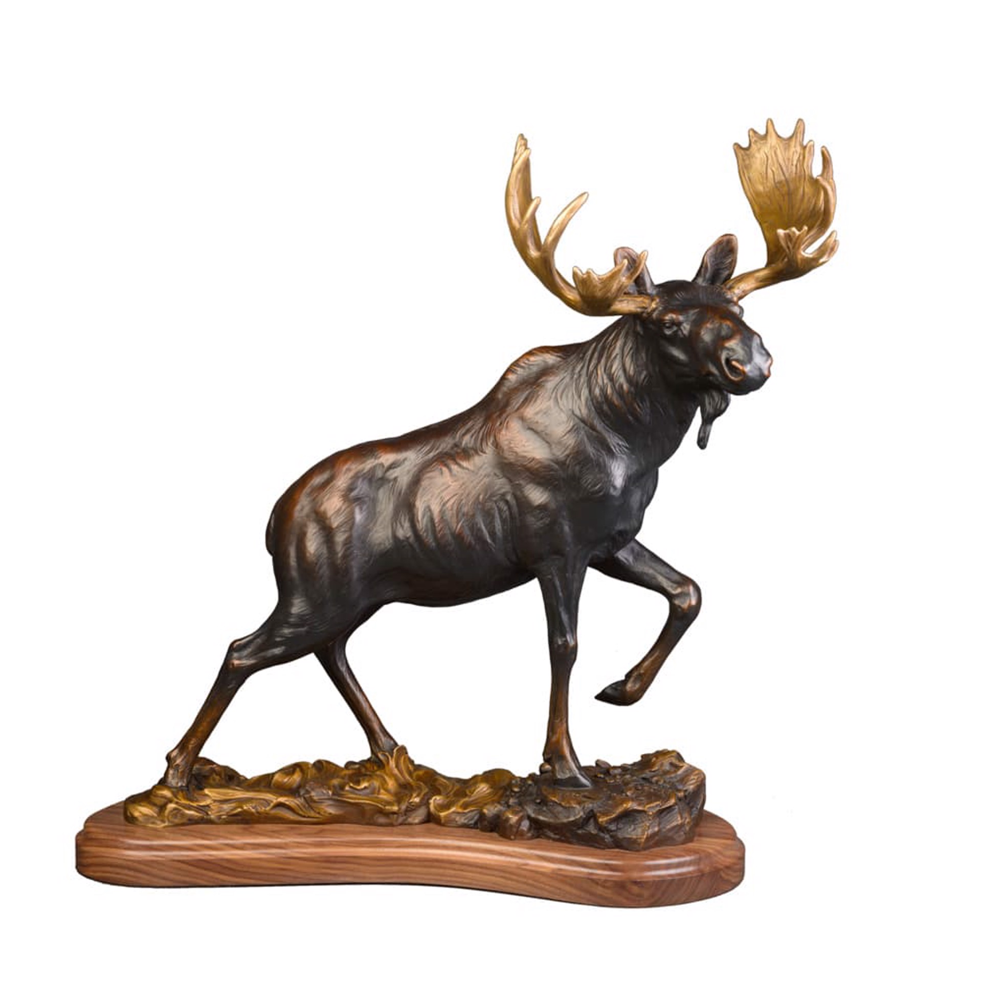 A Bronze Of A Bull Moose Available At Gallery Wild