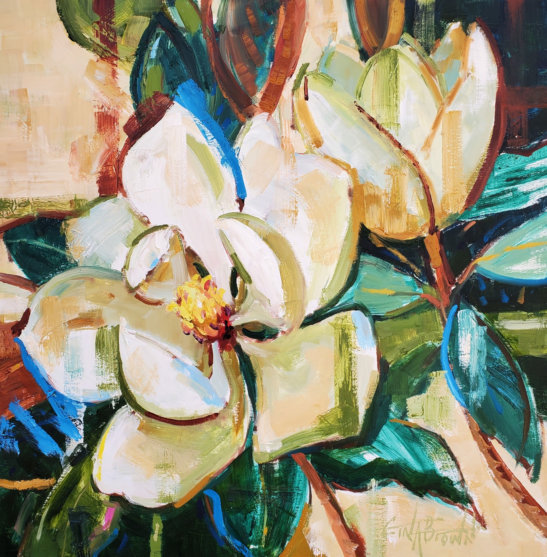 Sweet Magnolias I by Gina Brown