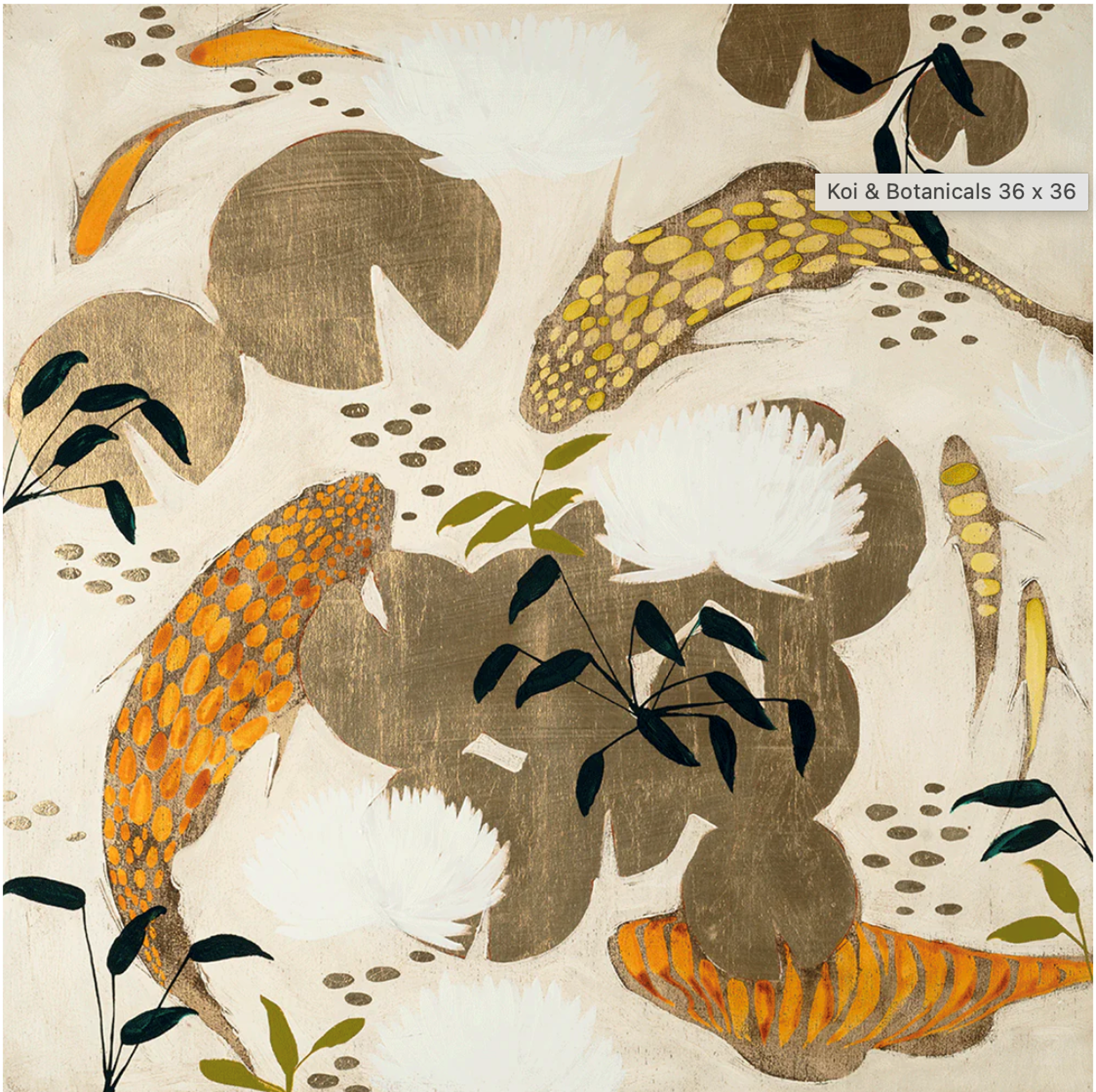Koi and Botanicals by Joseph Bradley