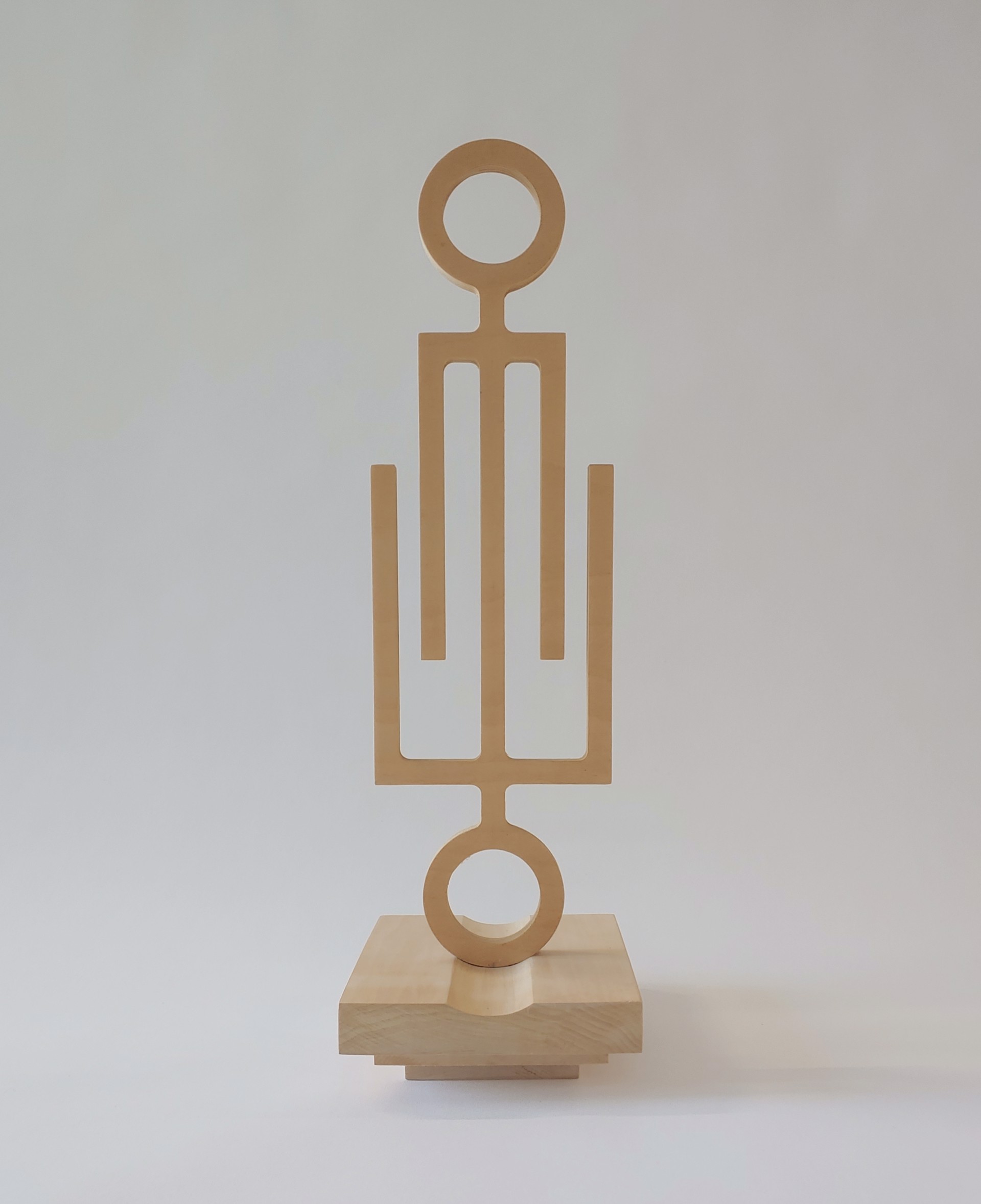 Abstract Cutout - Wood Sculpture, unfinished by David Amdur