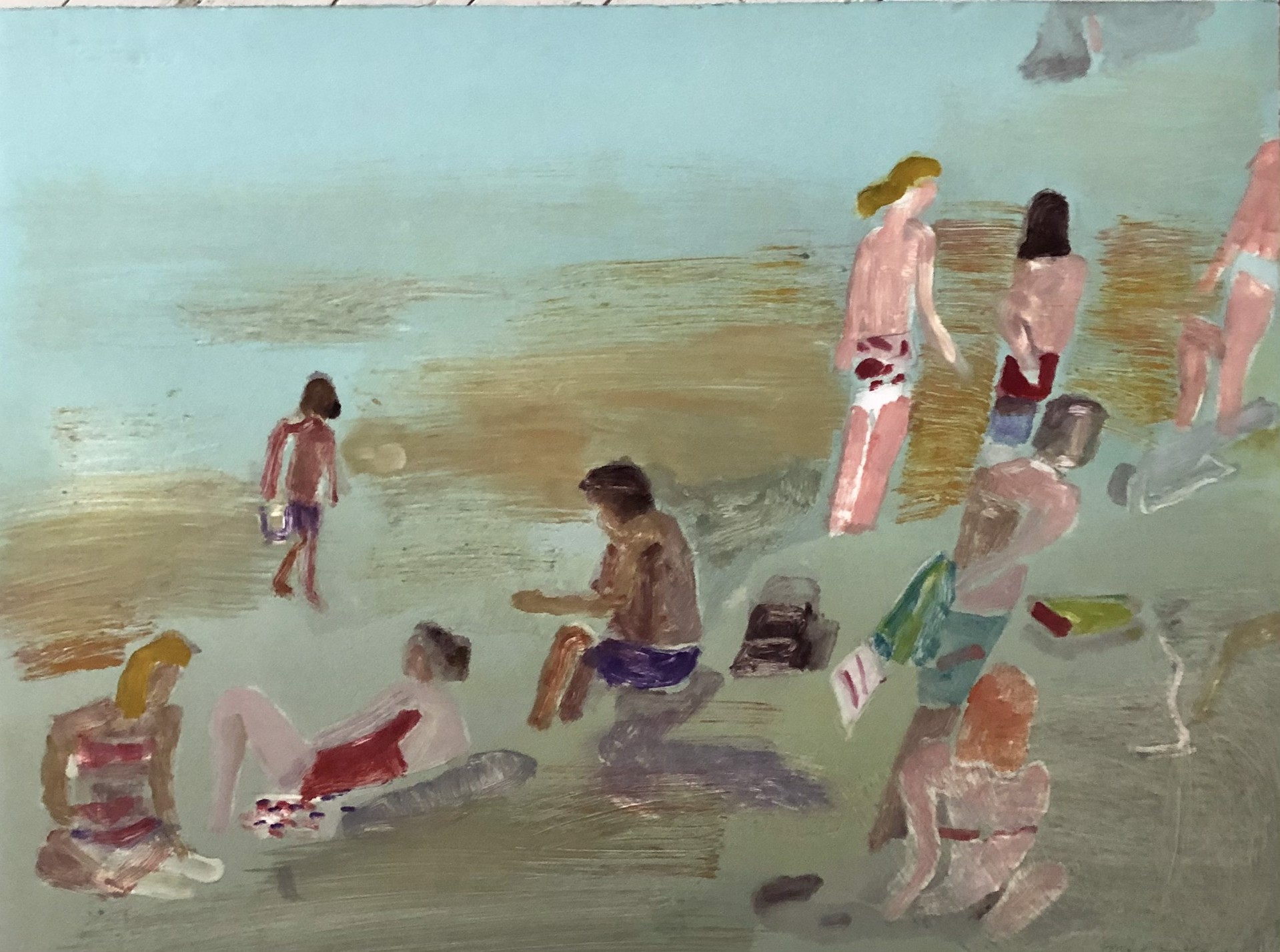 Bathers on the Beach in Malahide by Mark Mulhern