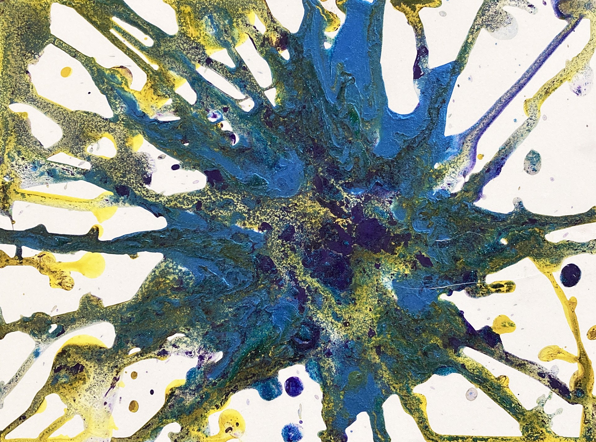 "Blue and Yellow Abstract" by Artist Unknown, EAS by Autism Academy