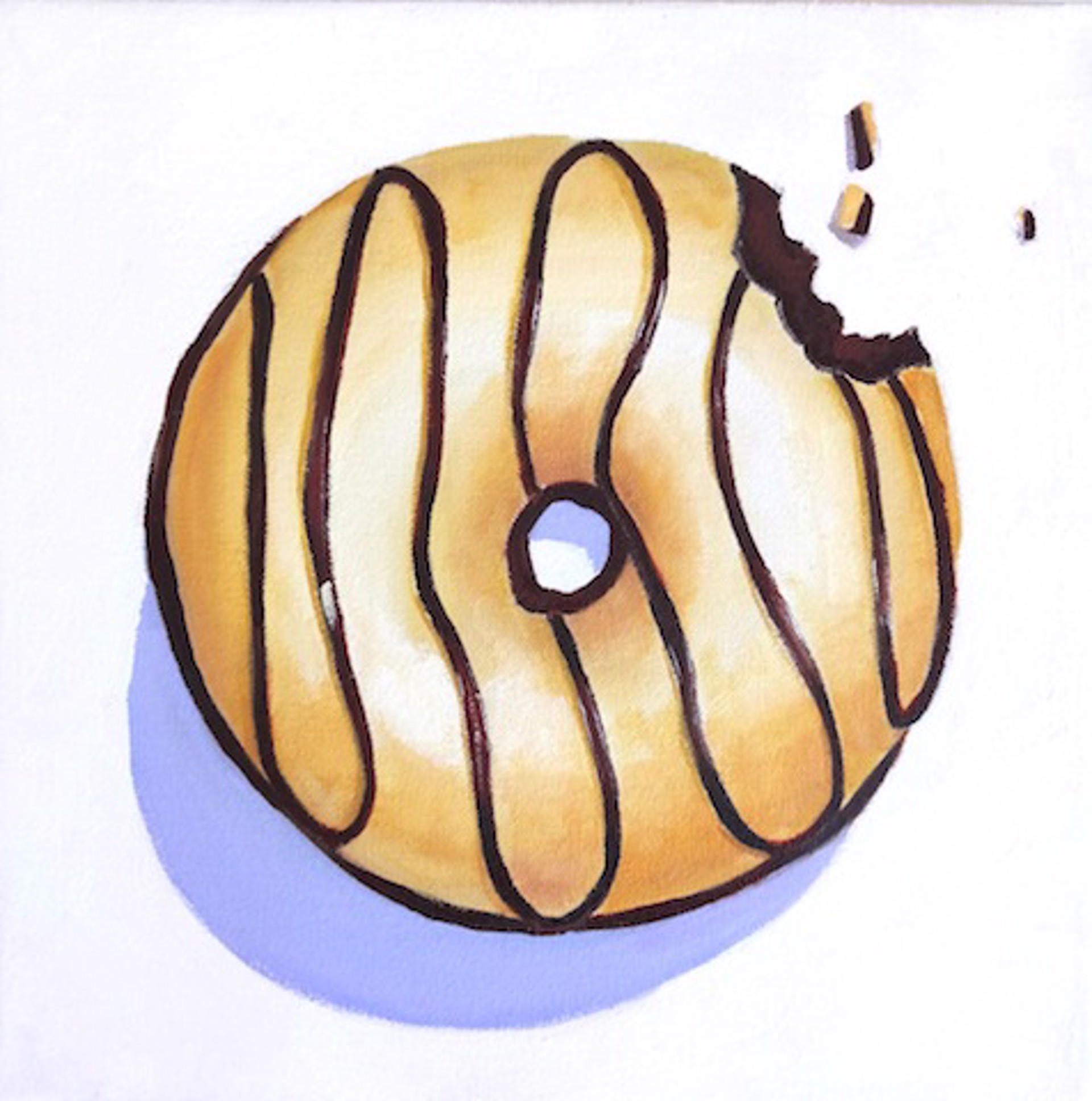 Yellow With Chocolate Drizzle by Terry Romero Paul