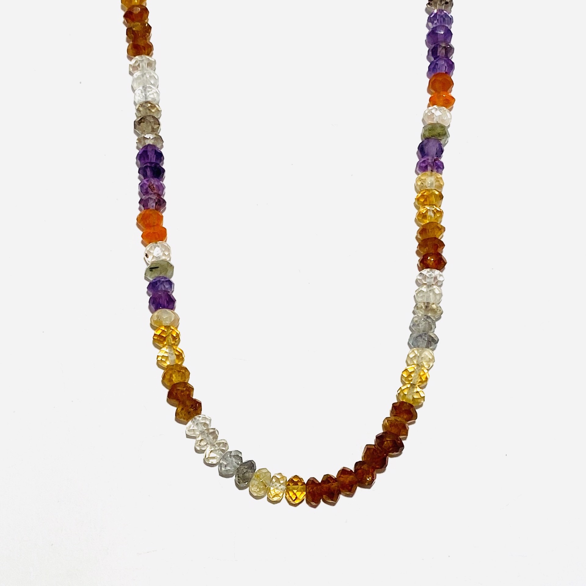 Faceted Mixed Gemstone Strand Necklace by Nance Trueworthy