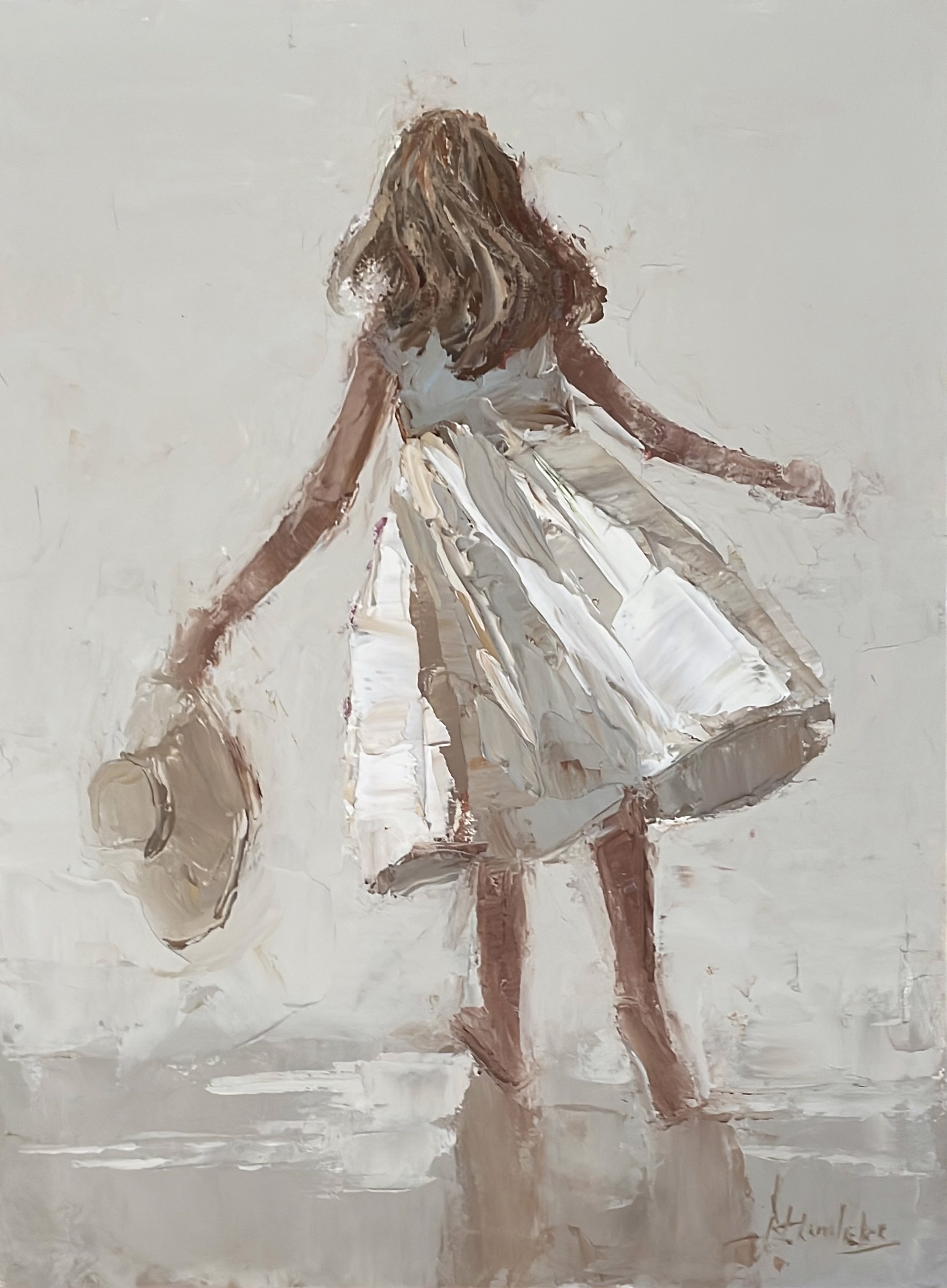 Study for Girl With Hat by Barbara Flowers