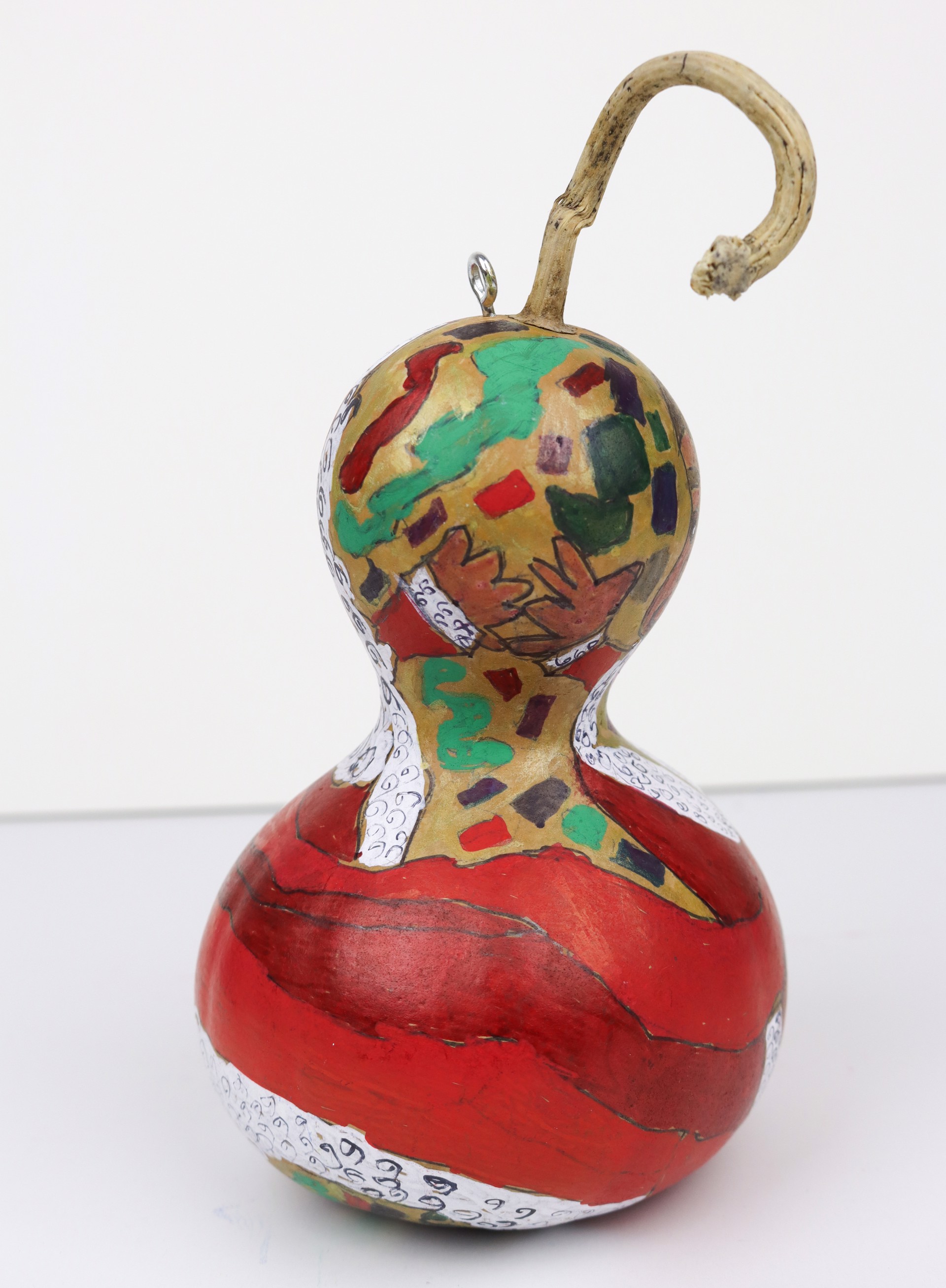 Clause Love (gourd ornament) by Vanessa Monroe