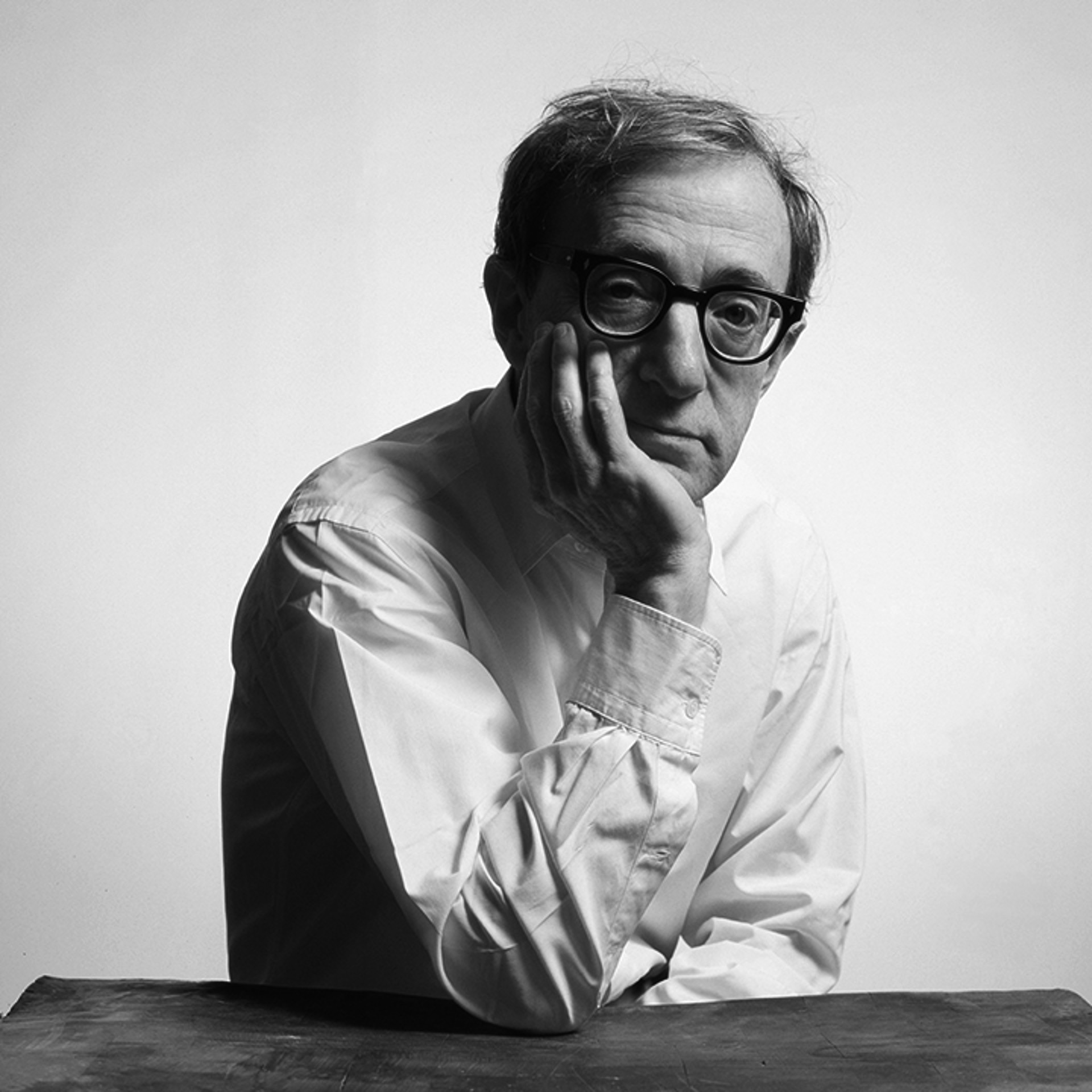 94095 Woody Allen Hand Up BW by Timothy White