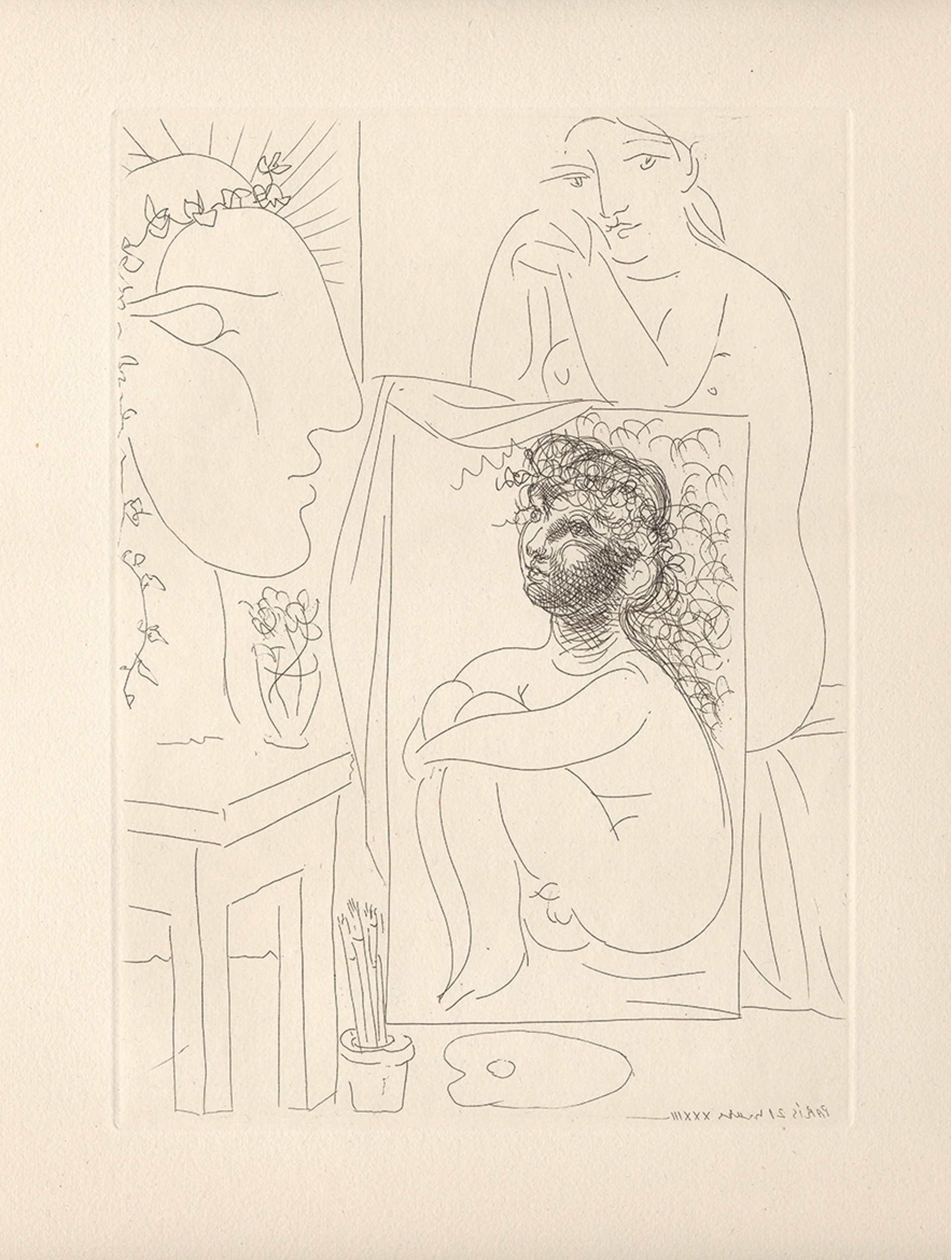 Mod�le, Tableau et Sculpture (S.V. 43,B0151) by Pablo Picasso