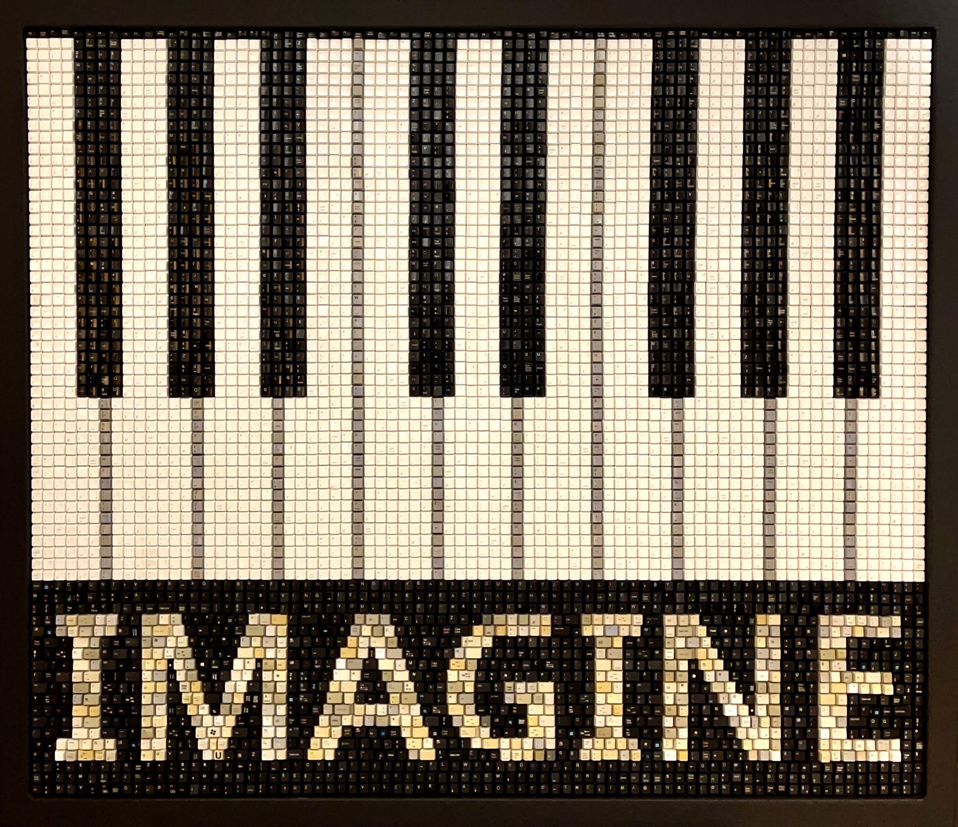 Piano Keys Imagine by Doug Powell